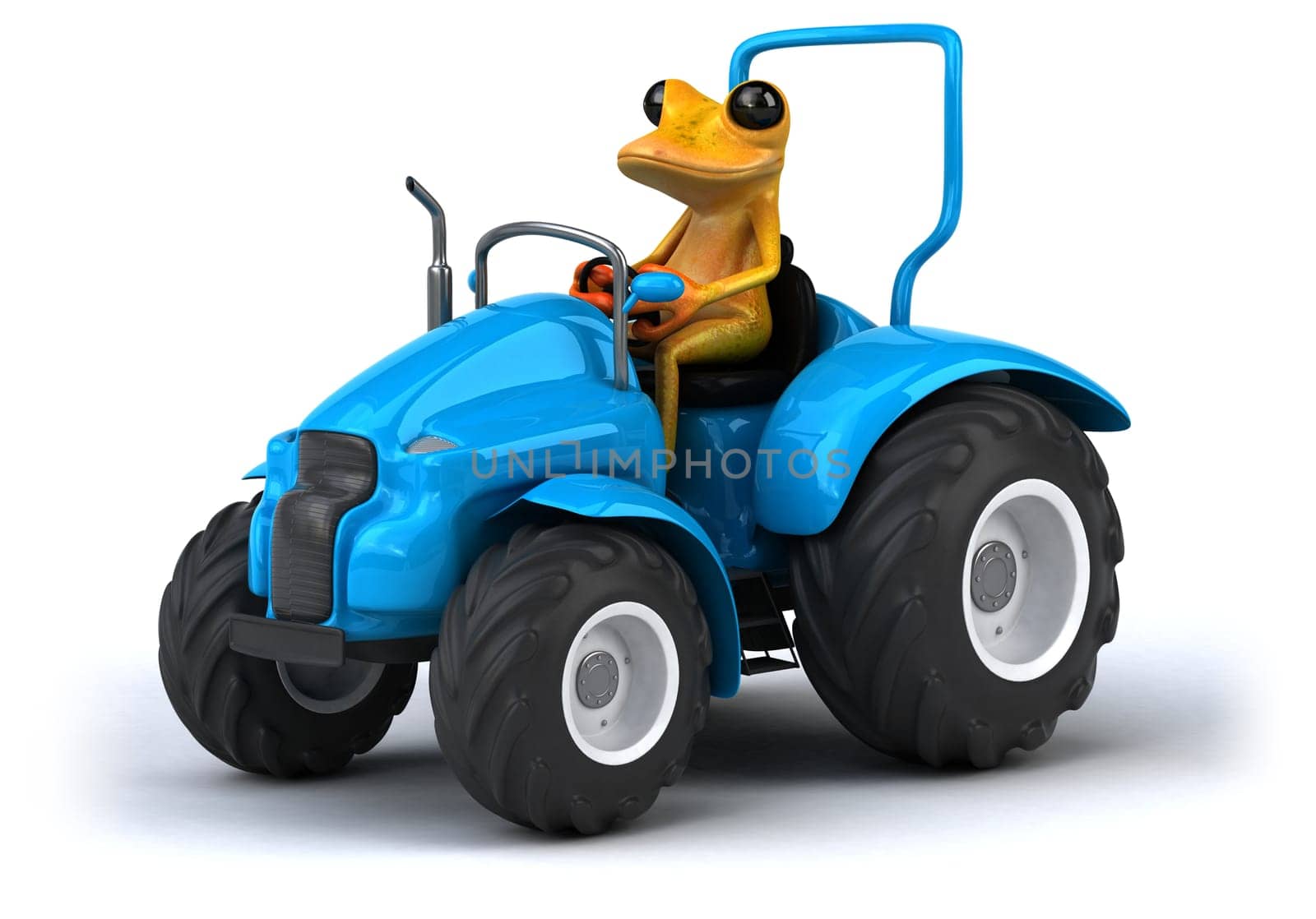 Fun frog- 3D Illustration