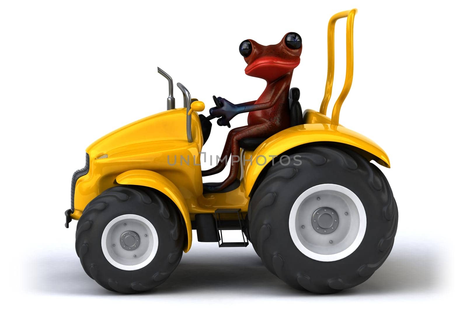 Fun frog- 3D Illustration