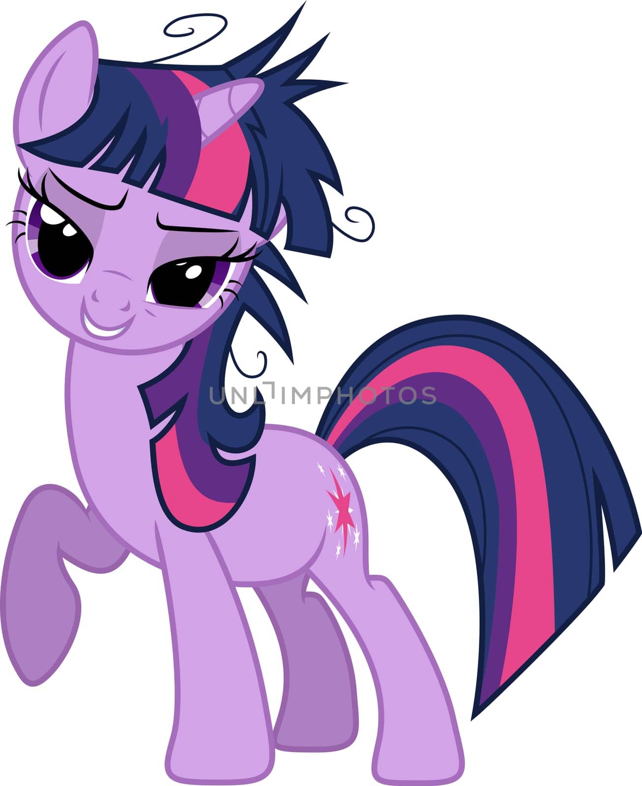 fairytale cartoon Twilight Sparkle pony illustration