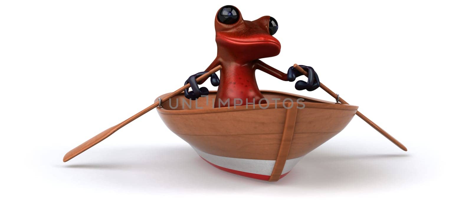 Fun frog- 3D Illustration