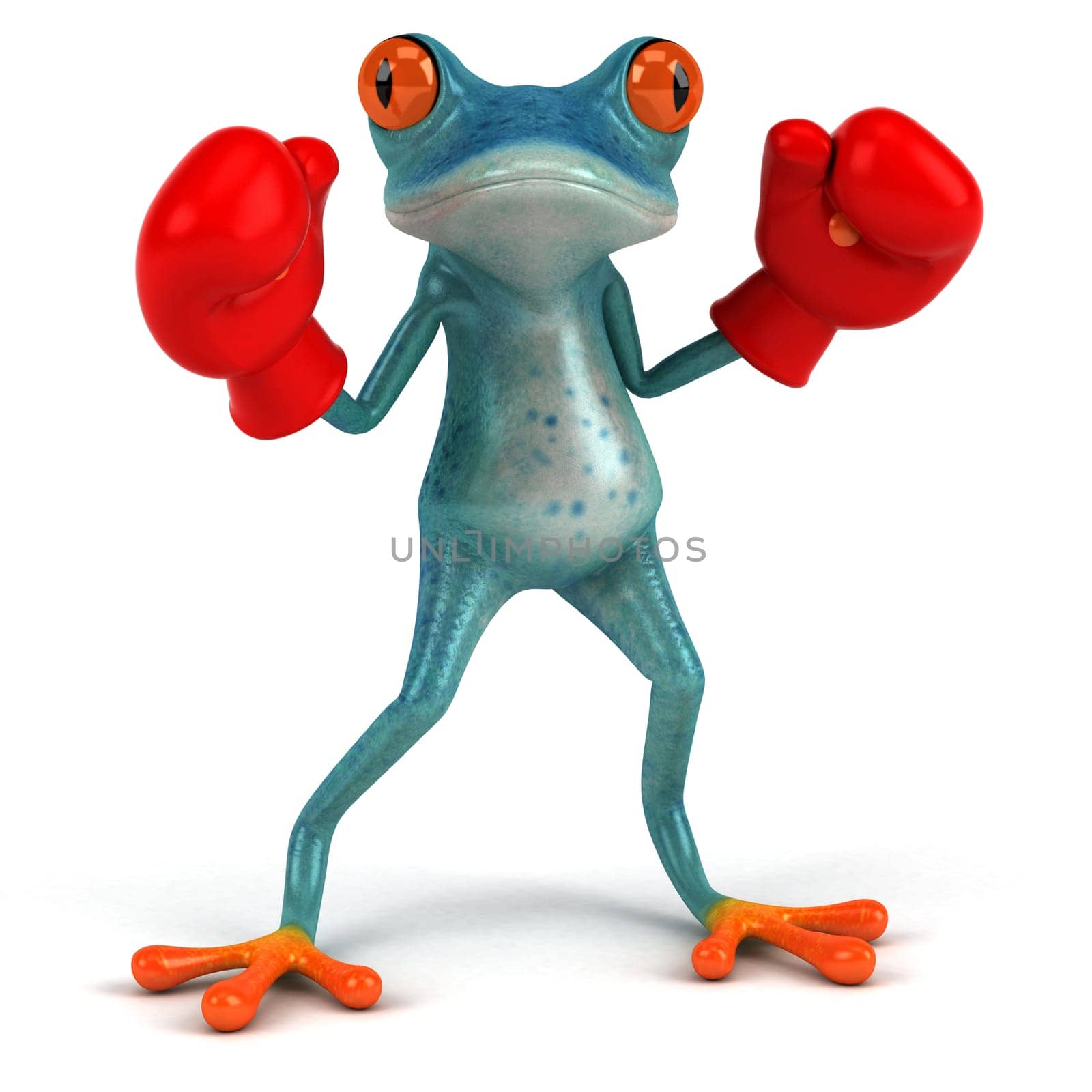 Fun frog - 3D Illustration