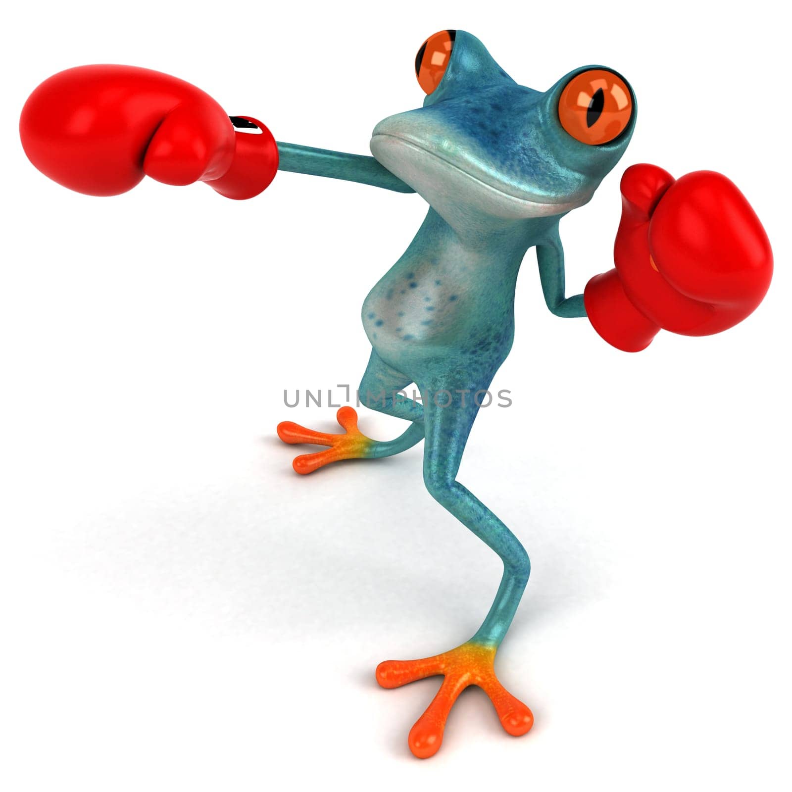 Fun frog - 3D Illustration
