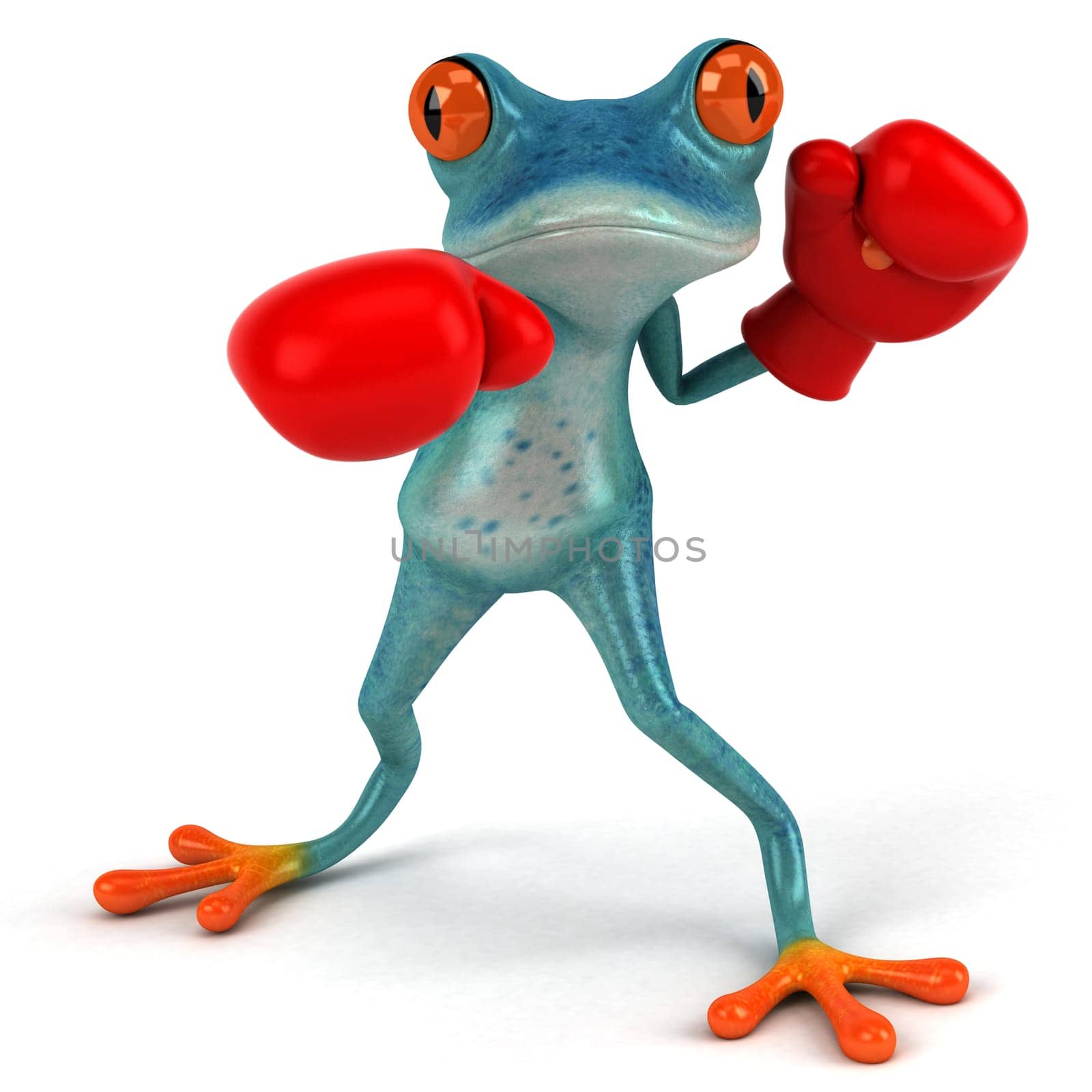 Fun frog - 3D Illustration