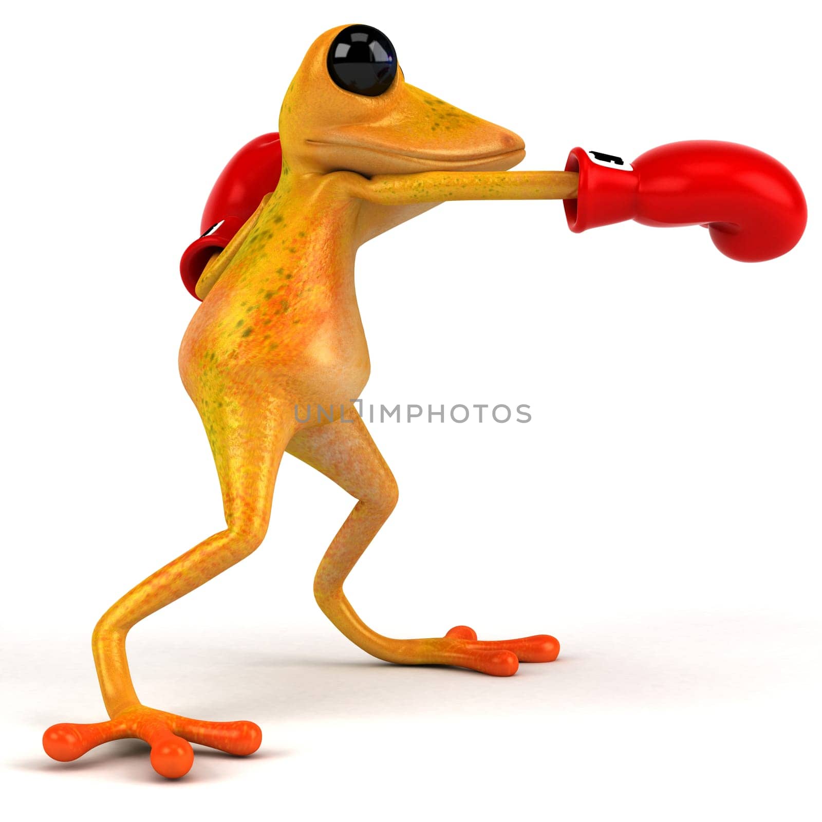 Fun frog - 3D Illustration