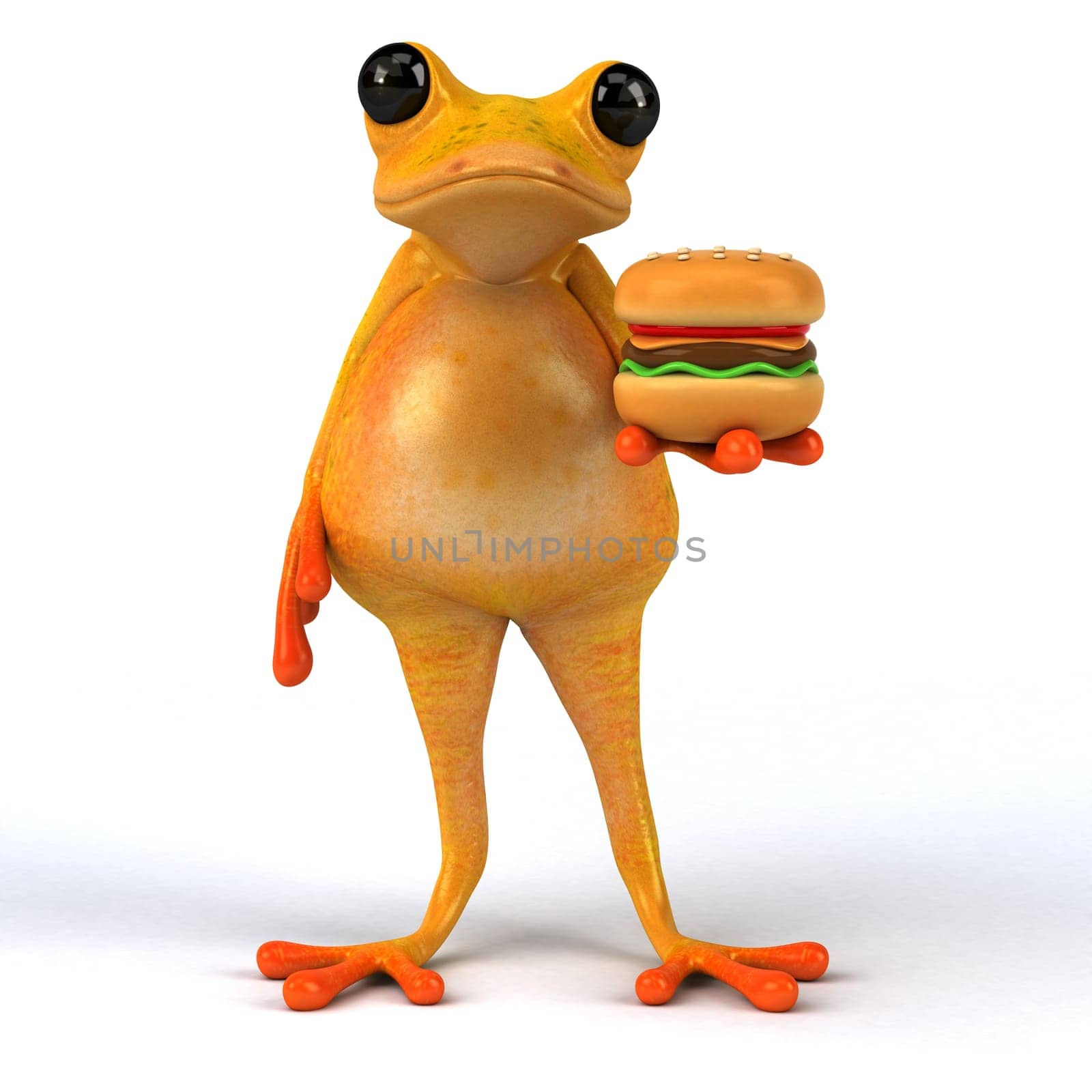 Fun frog - 3D Illustration