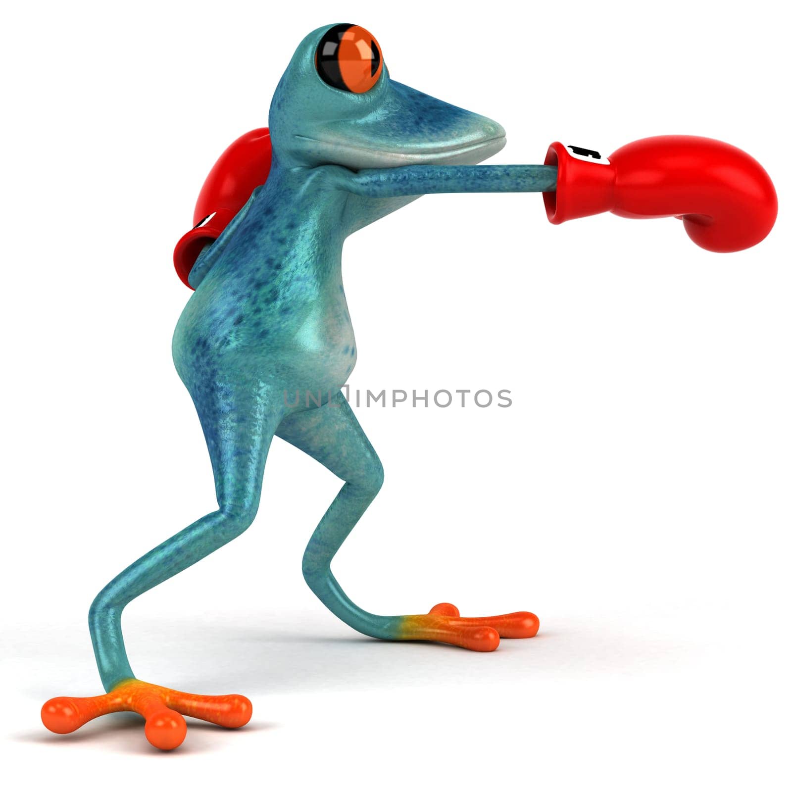 Fun frog - 3D Illustration