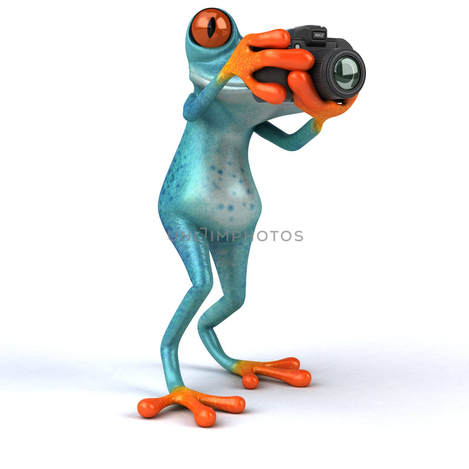 Fun frog- 3D Illustration