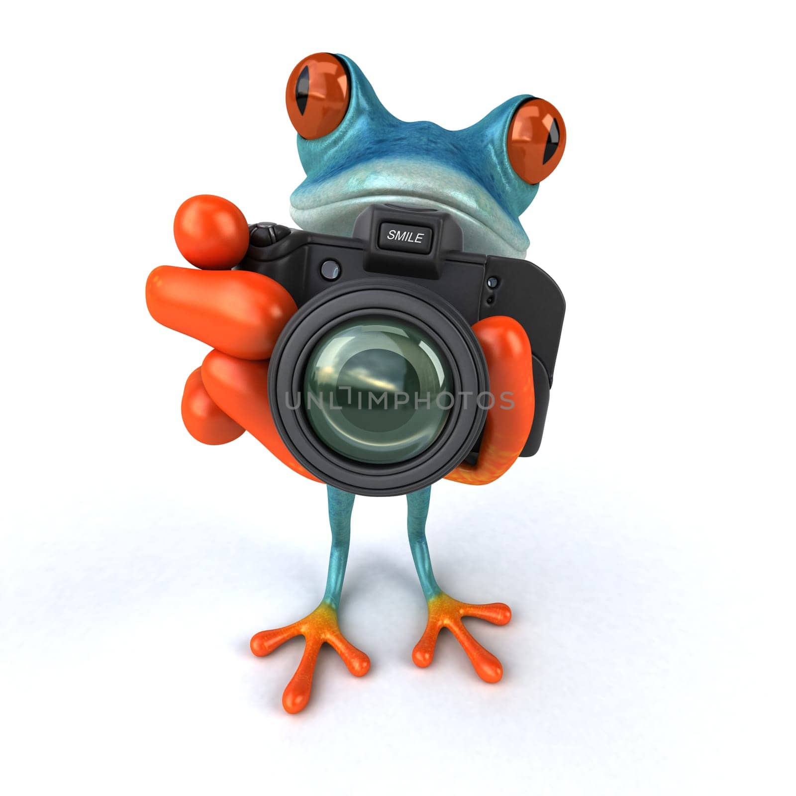 Fun frog- 3D Illustration