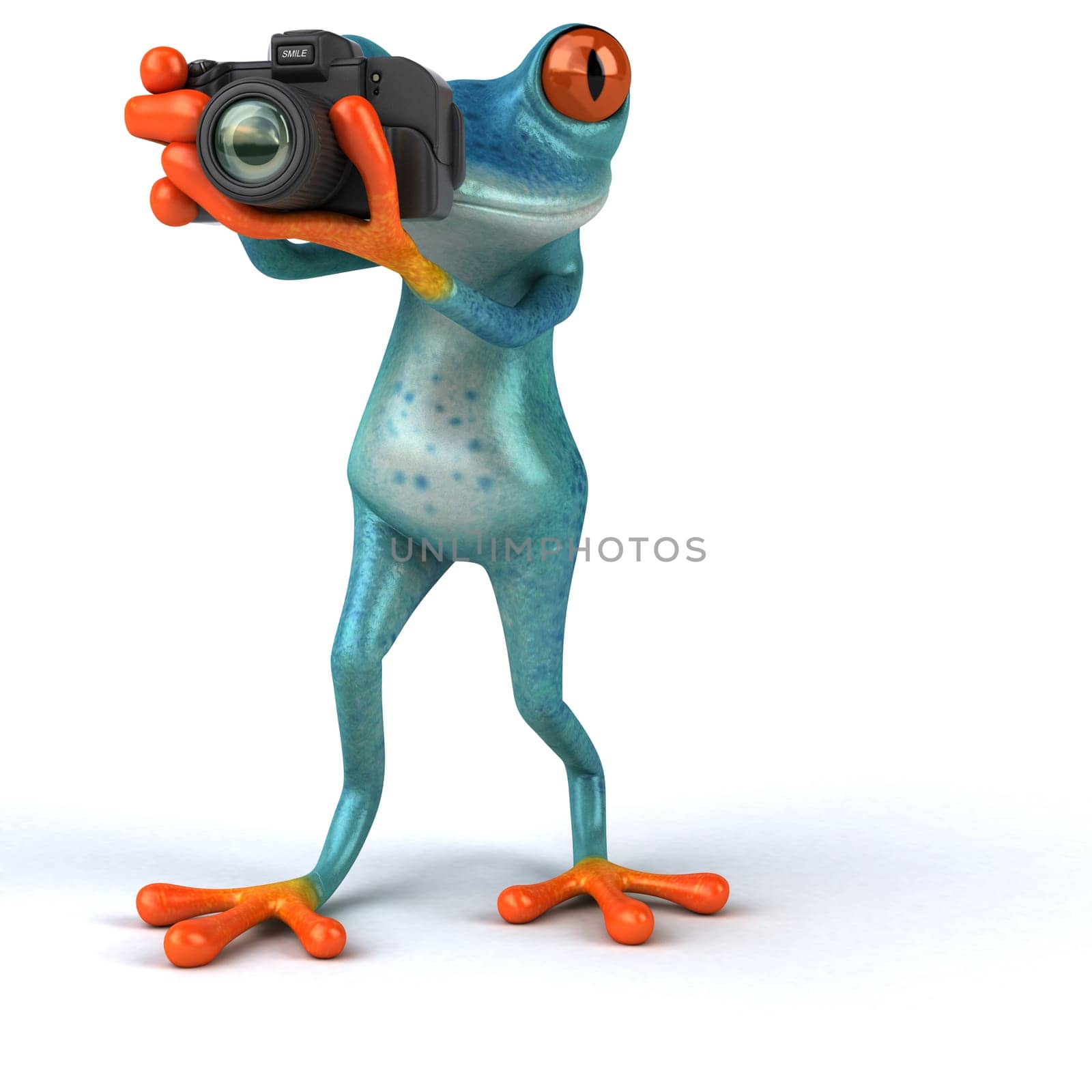 Fun frog- 3D Illustration