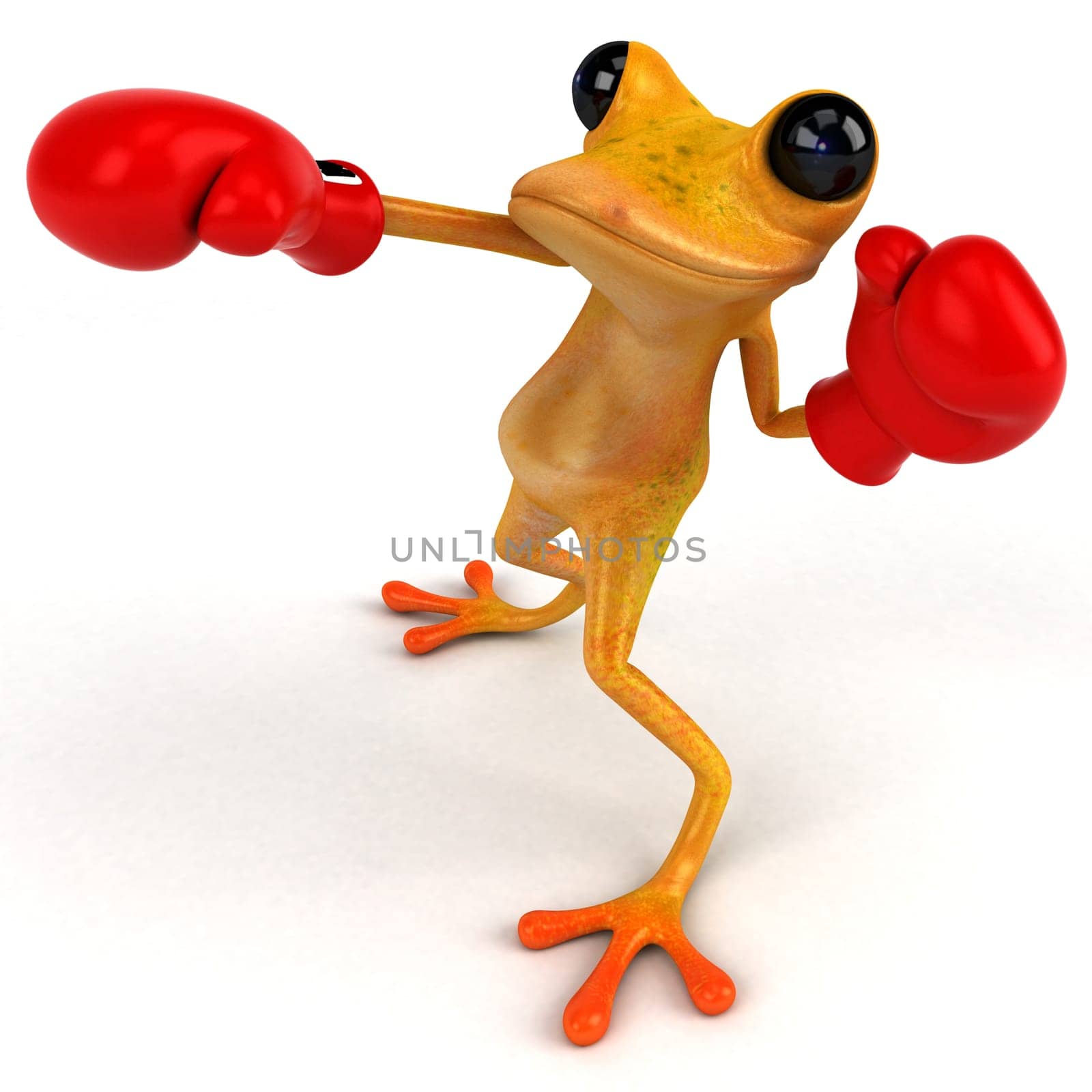 Fun frog - 3D Illustration