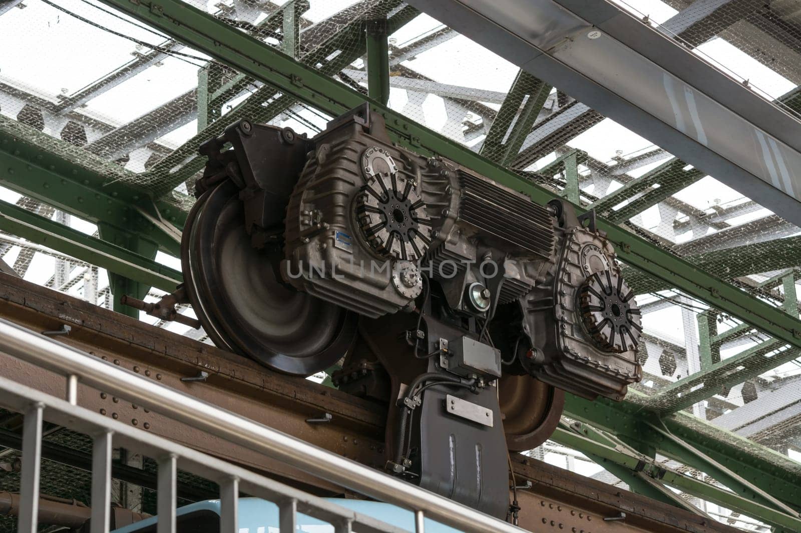 Drive and motor suspension railway in Wuppertal Germany.