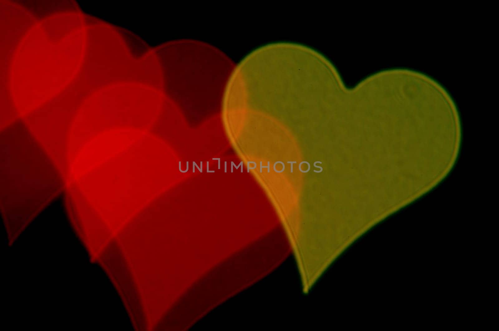 Abstract heart shaped blur pattern. Valentine's day background.