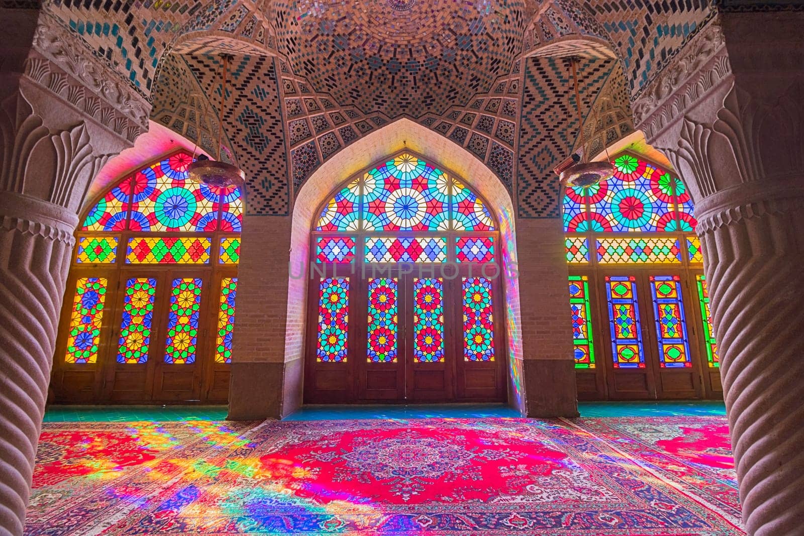 The Nasir al-Mulk Mosque also known as the Pink Mosque is a traditional mosque in Shiraz, Iran. It was built under Qajar rule of Iran. Property release is not needed for this place.
