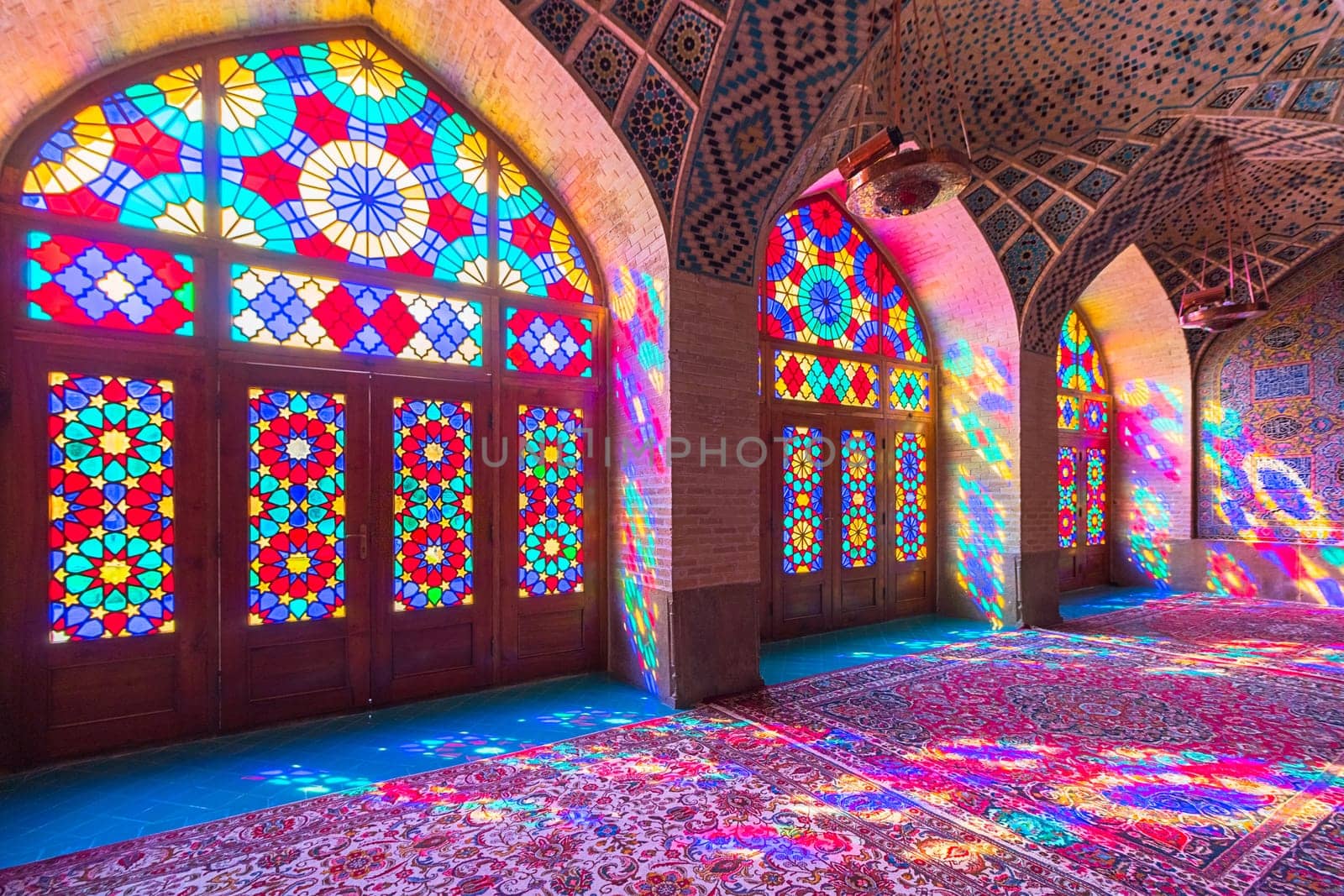 The Nasir al-Mulk Mosque also known as the Pink Mosque is a traditional mosque in Shiraz, Iran. It was built under Qajar rule of Iran. Property release is not needed for this place.