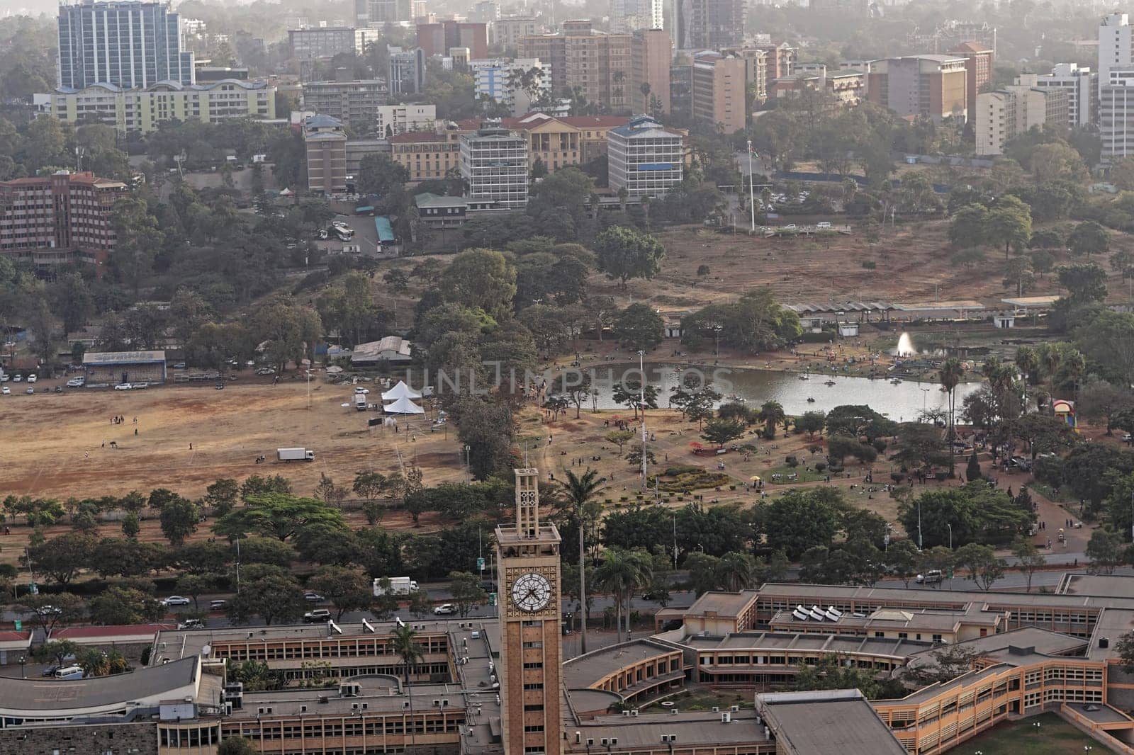 Cityscape from high building in Nairobi Kenya