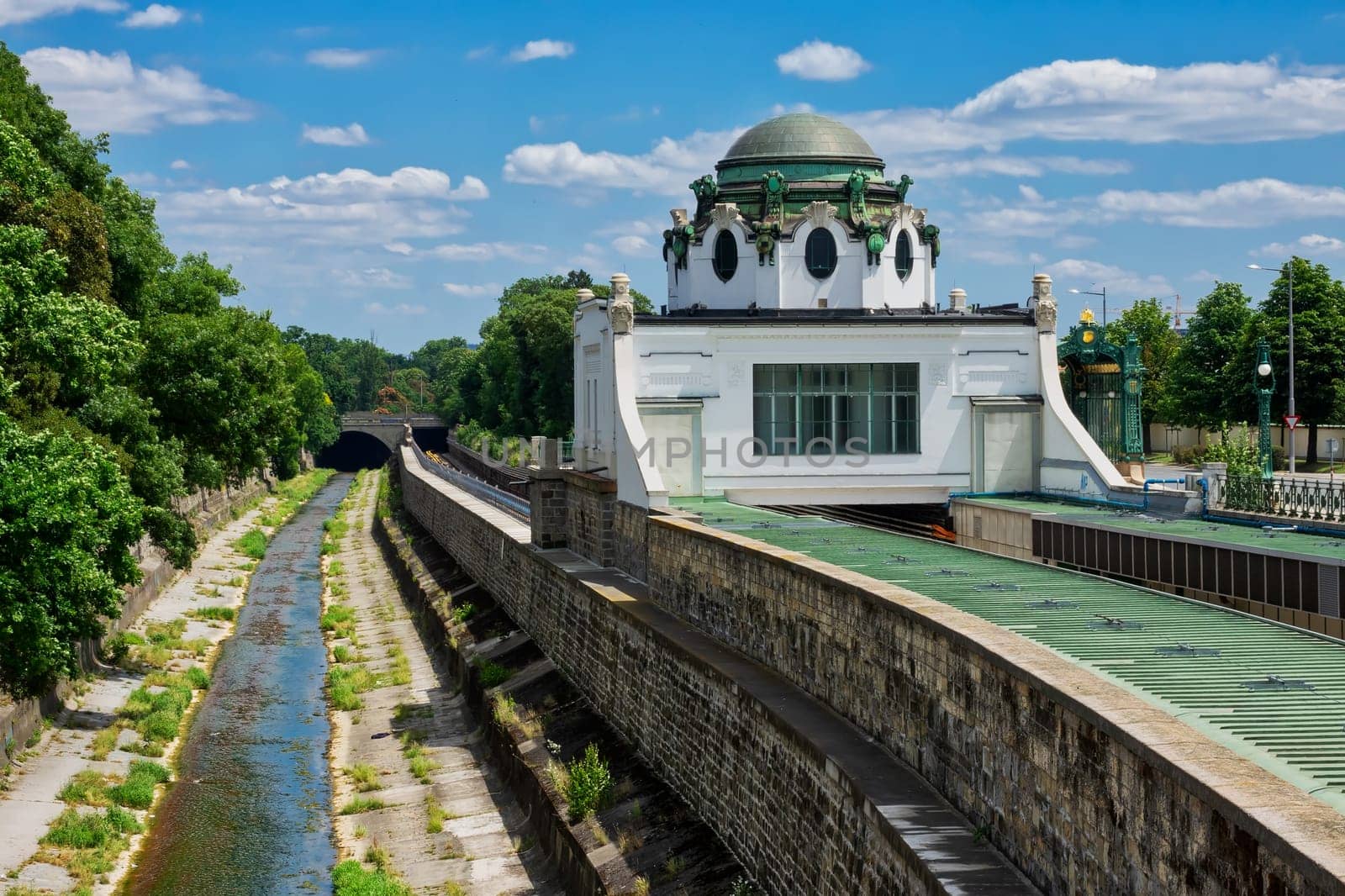Otto Wagner Hofpavillon Hietzing,underground station with Art Nouveau architecture