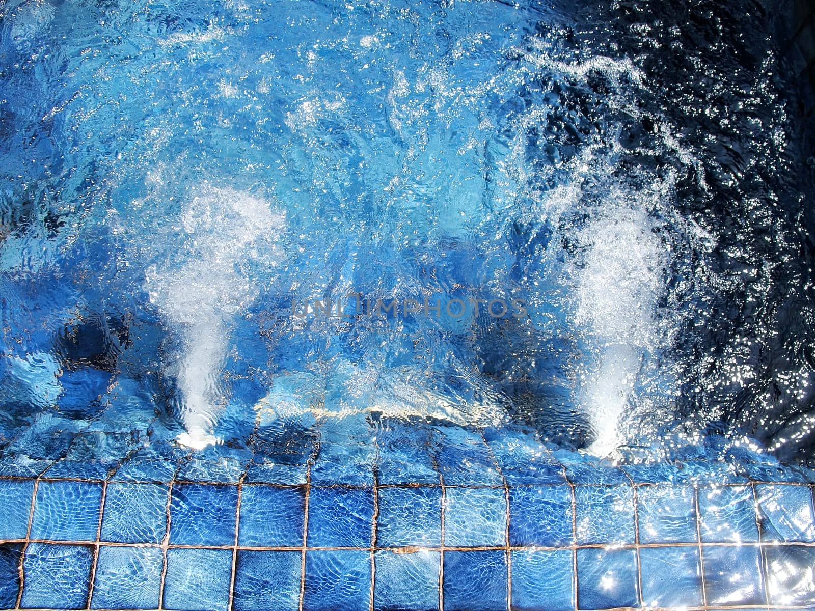close up outdoor jacuzzi with clear clean water