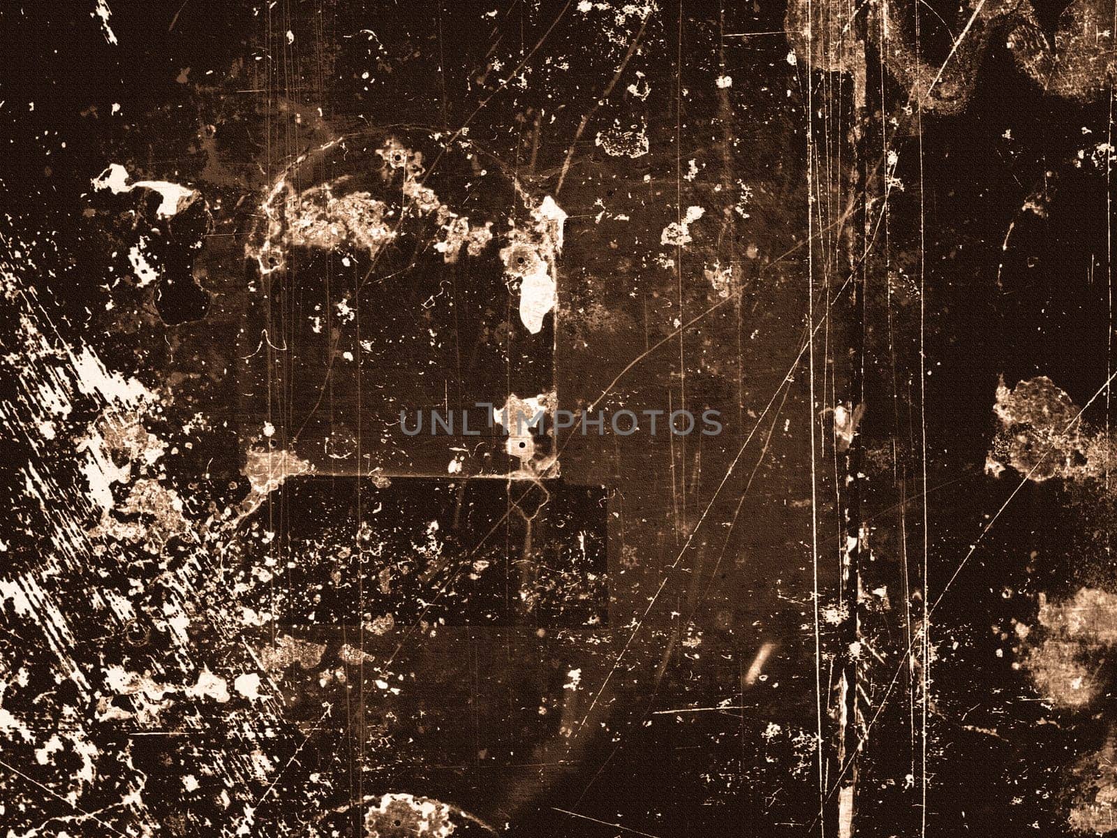 detail shot of cracked paint on metal wall.
