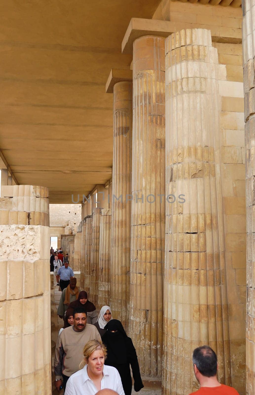 The first hypostyle hall at Saqqara, Egypt
