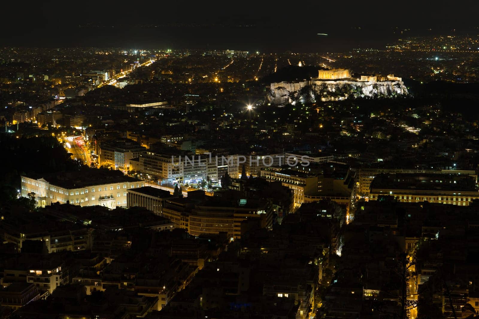 The Acropolis and the city of Athens, Greece