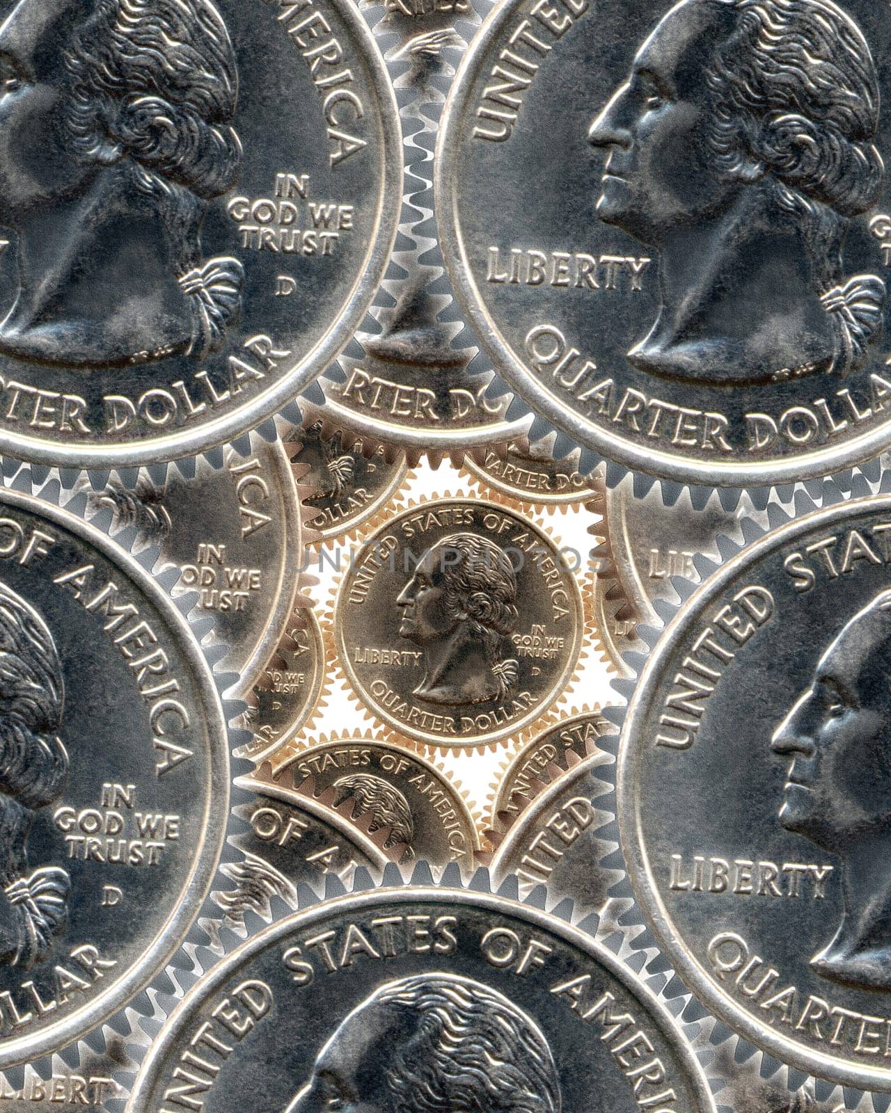 conceptual background image of us currency