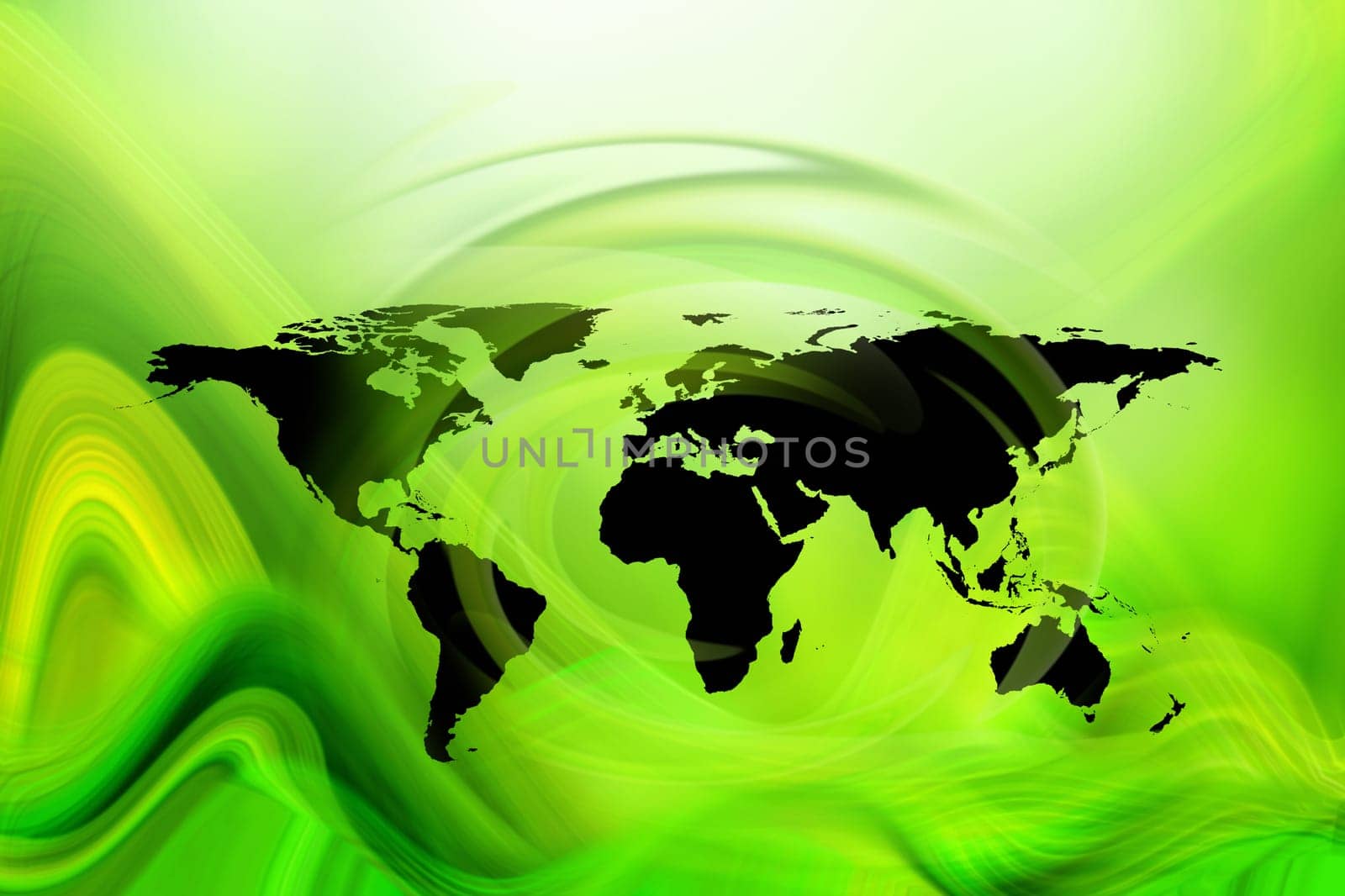conceptual background image of world. Furnished NASA world image used for this image.