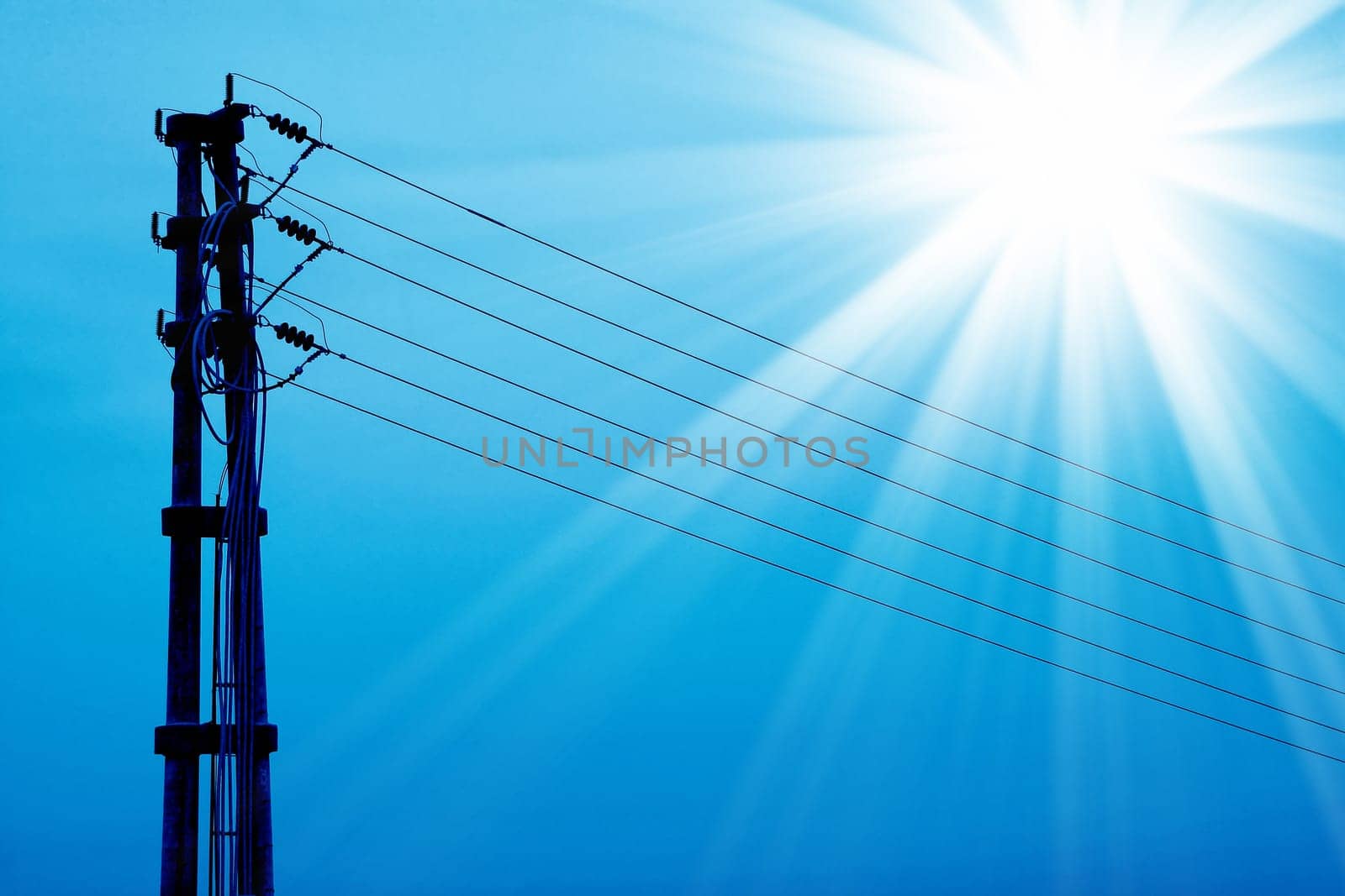 an image of a metal tower of Power Lines