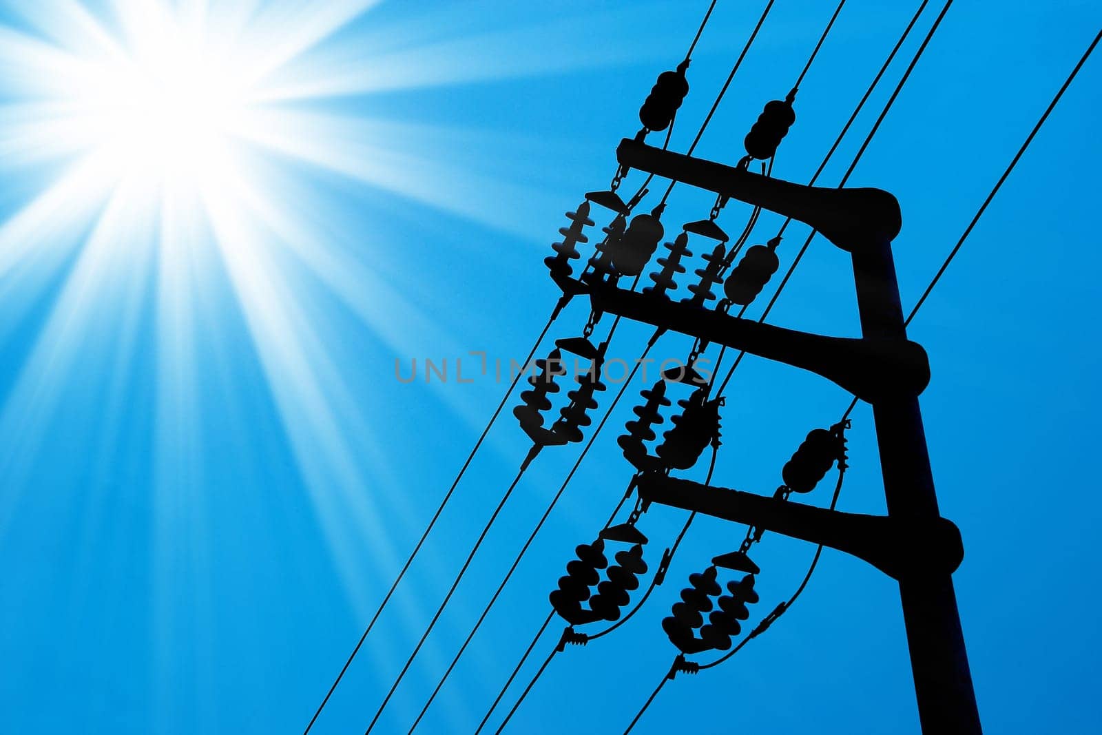 an image of a metal tower of Power Lines