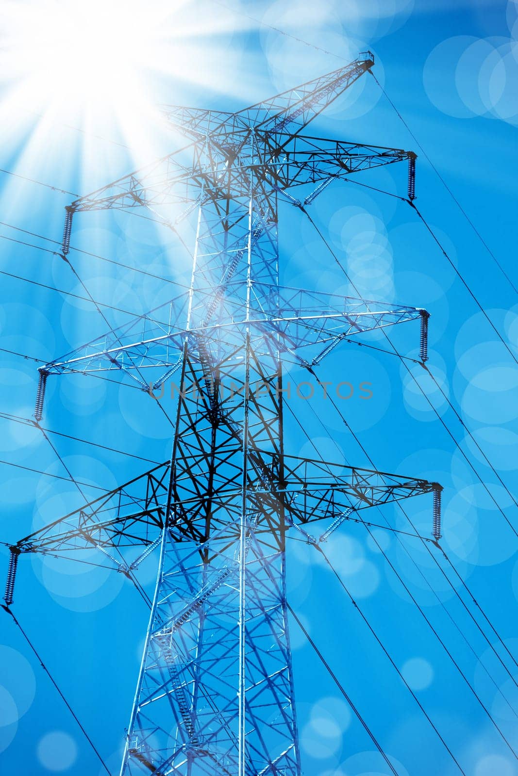 an image of a metal tower of Power Lines