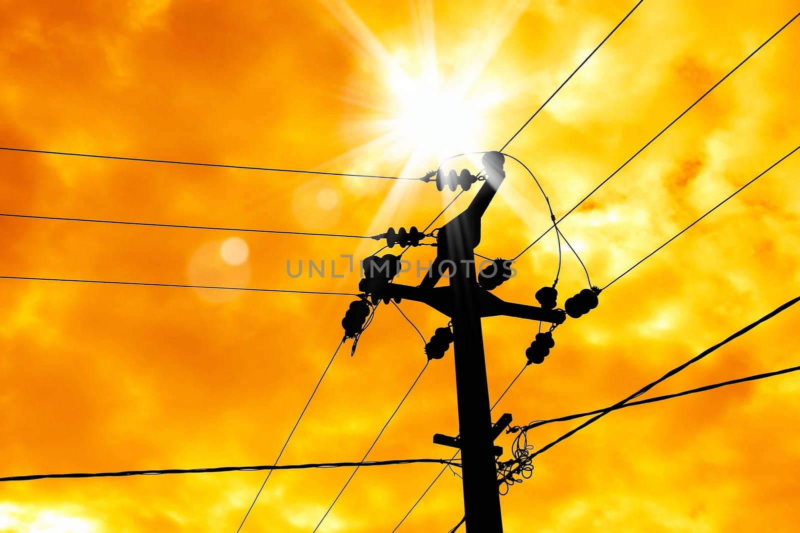 an image of a metal tower of Power Lines