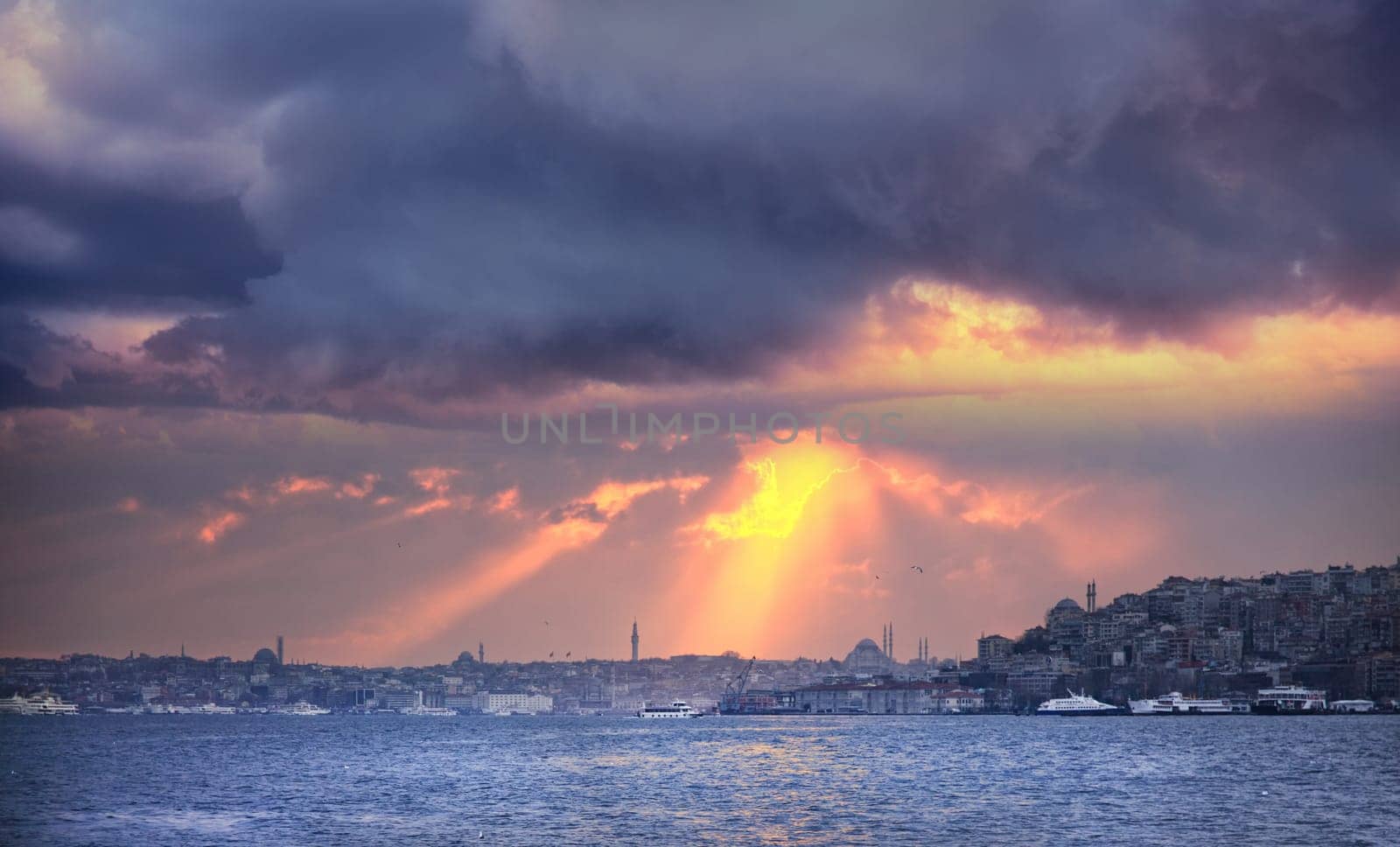 an image of Istanbul at sunset