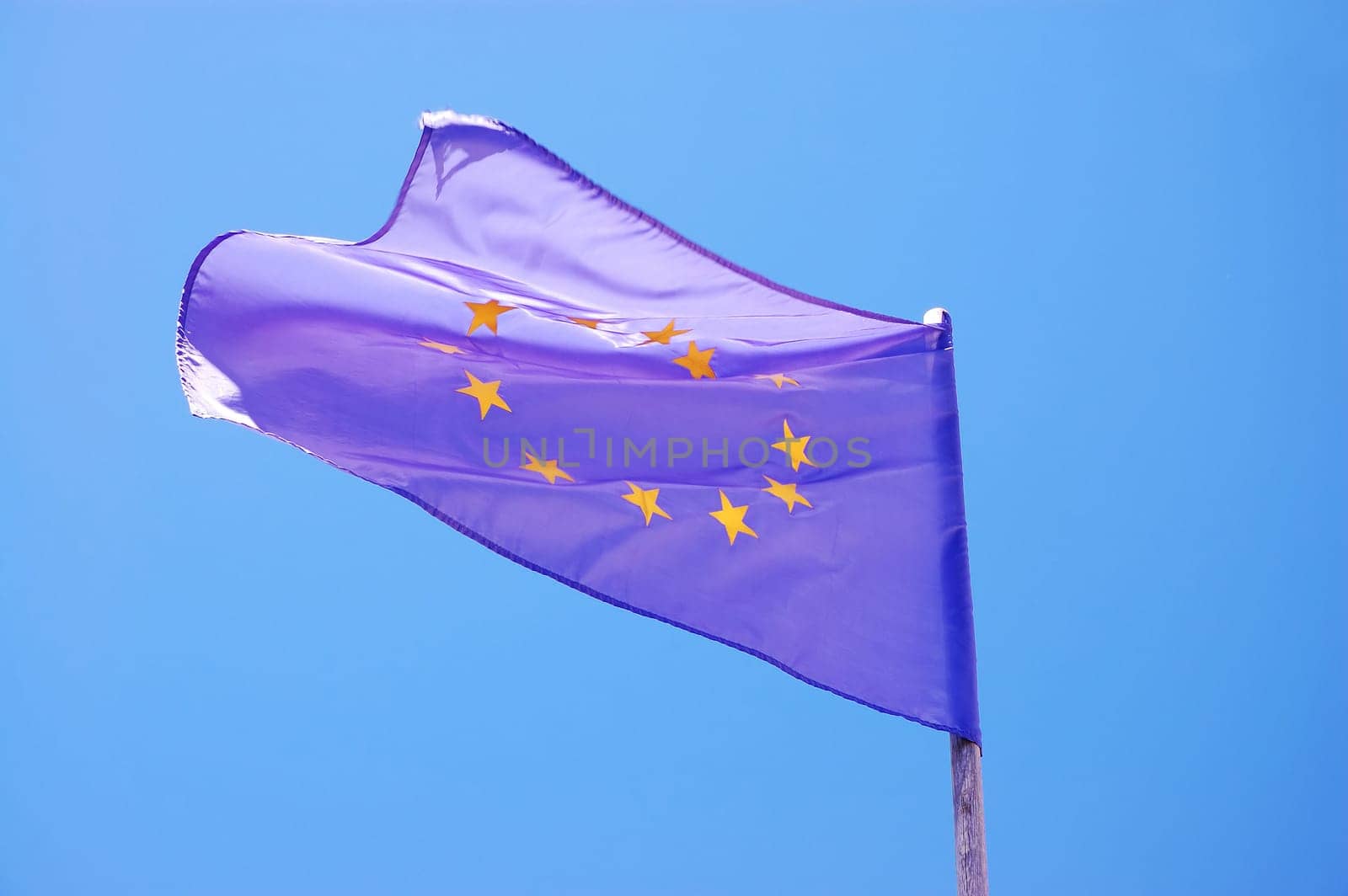 The European Flag with 12 gold stars