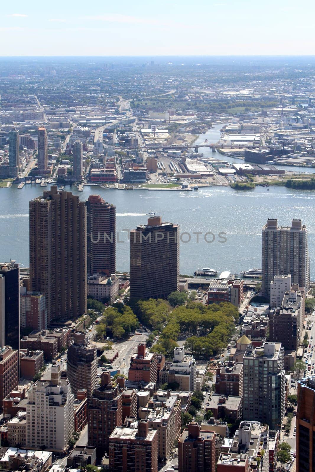 New York City Lower Manhattan Aerial panoramic view, NYC