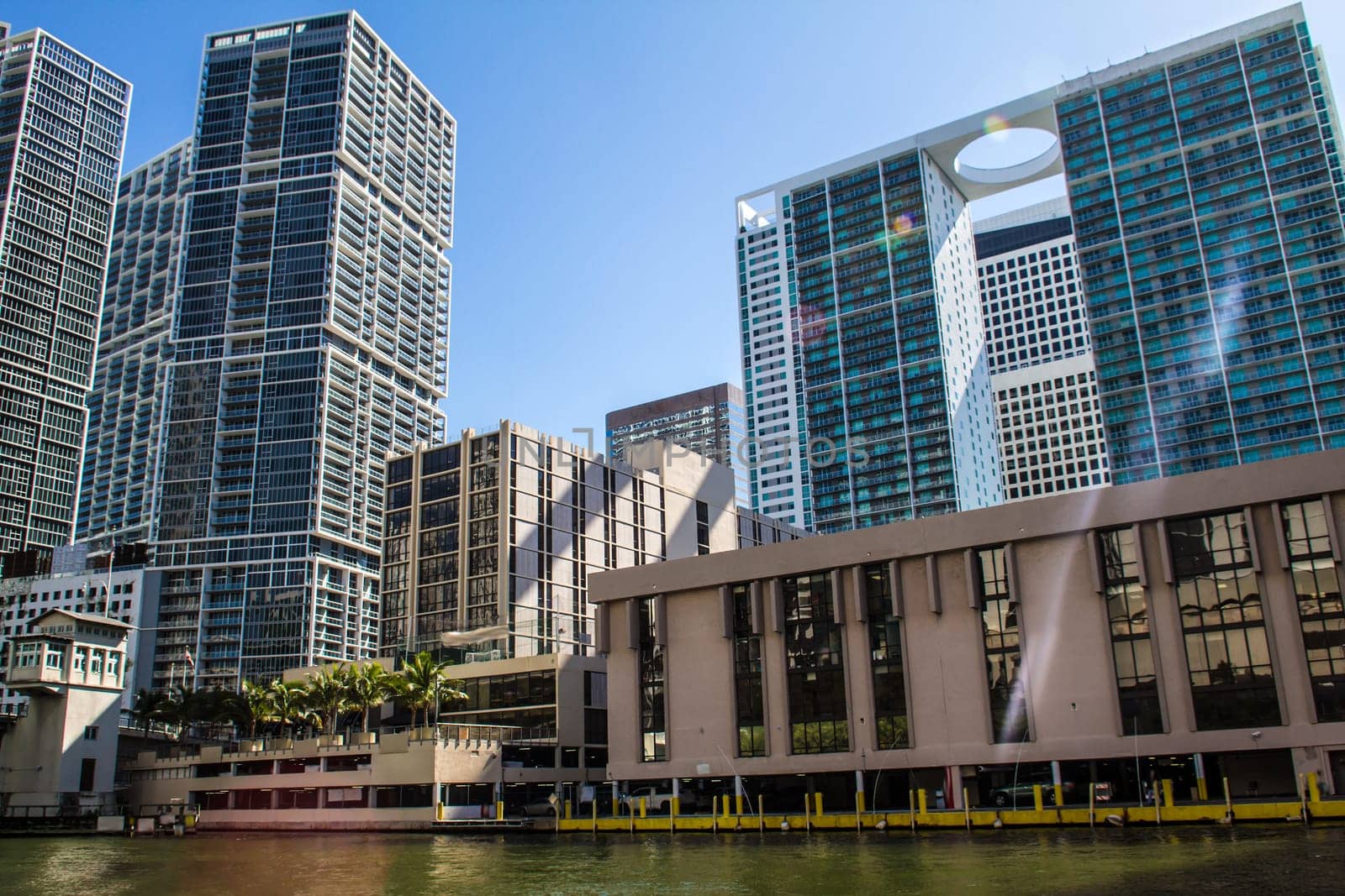 Buildings in Miami Downtown, United States.