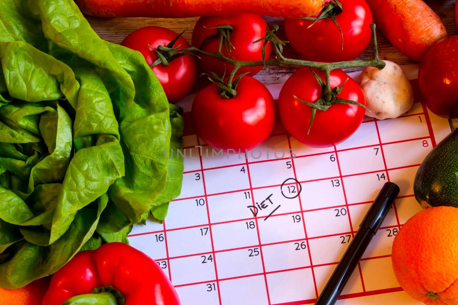 Start diet today eating healthy food.