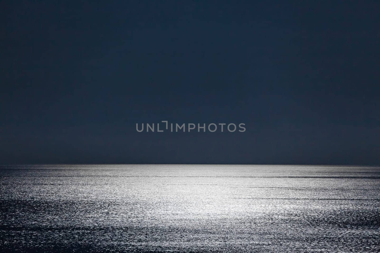 The Moonlight gives a sparkleto the calm waters of the Mediterranean Sea