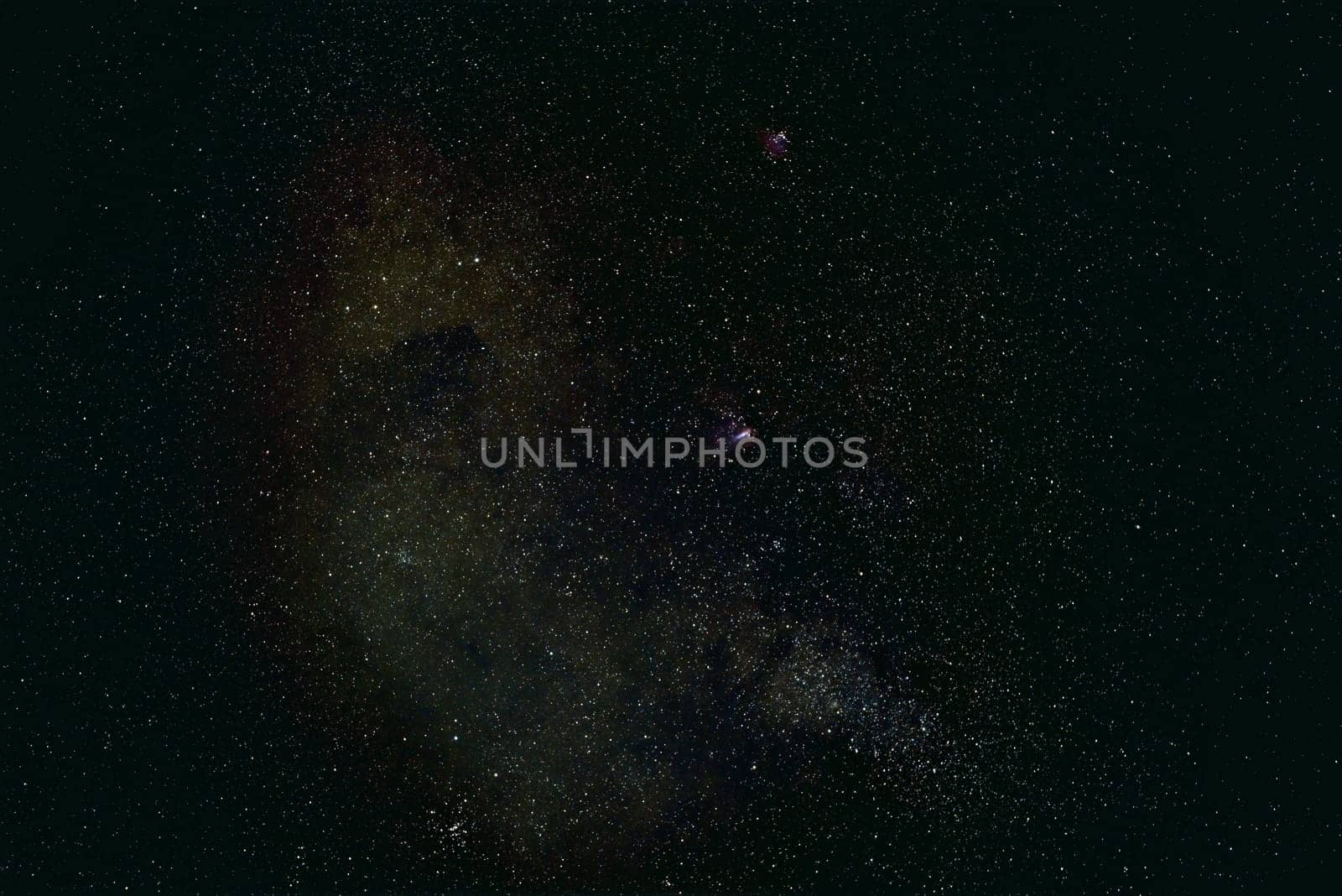 Sagittarius Star Cloud with Omega and Eagle Nebulae, as well as M25 star cluster.
