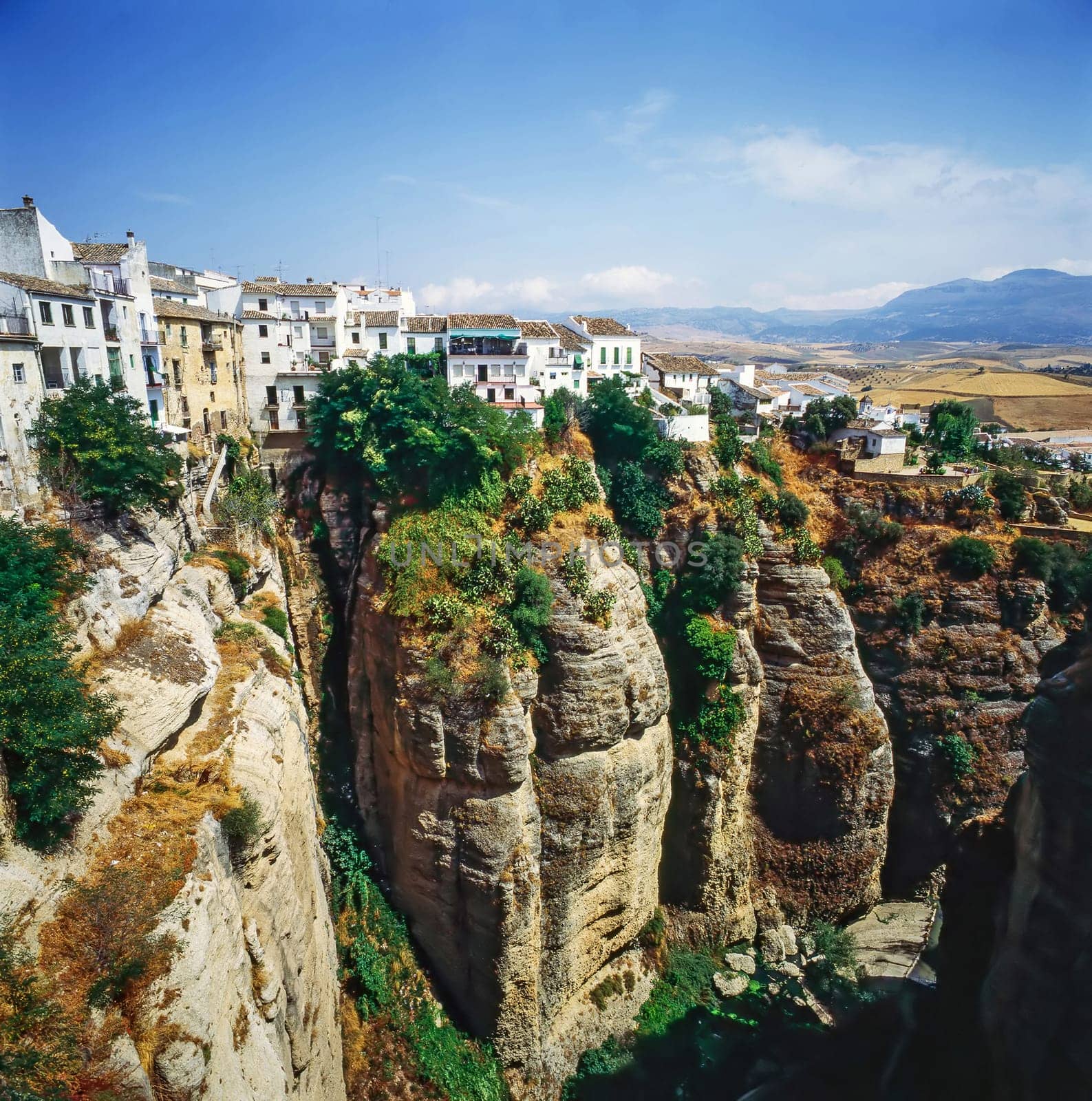 Ronda in Spain build on cliffs