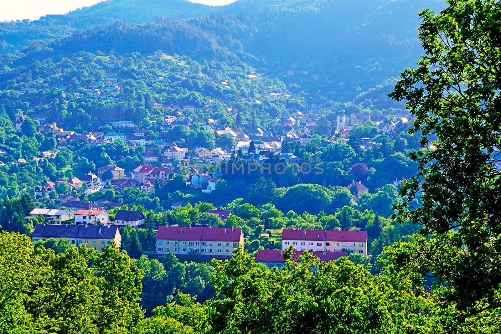 View of Banska Stiavnica in Slovakia