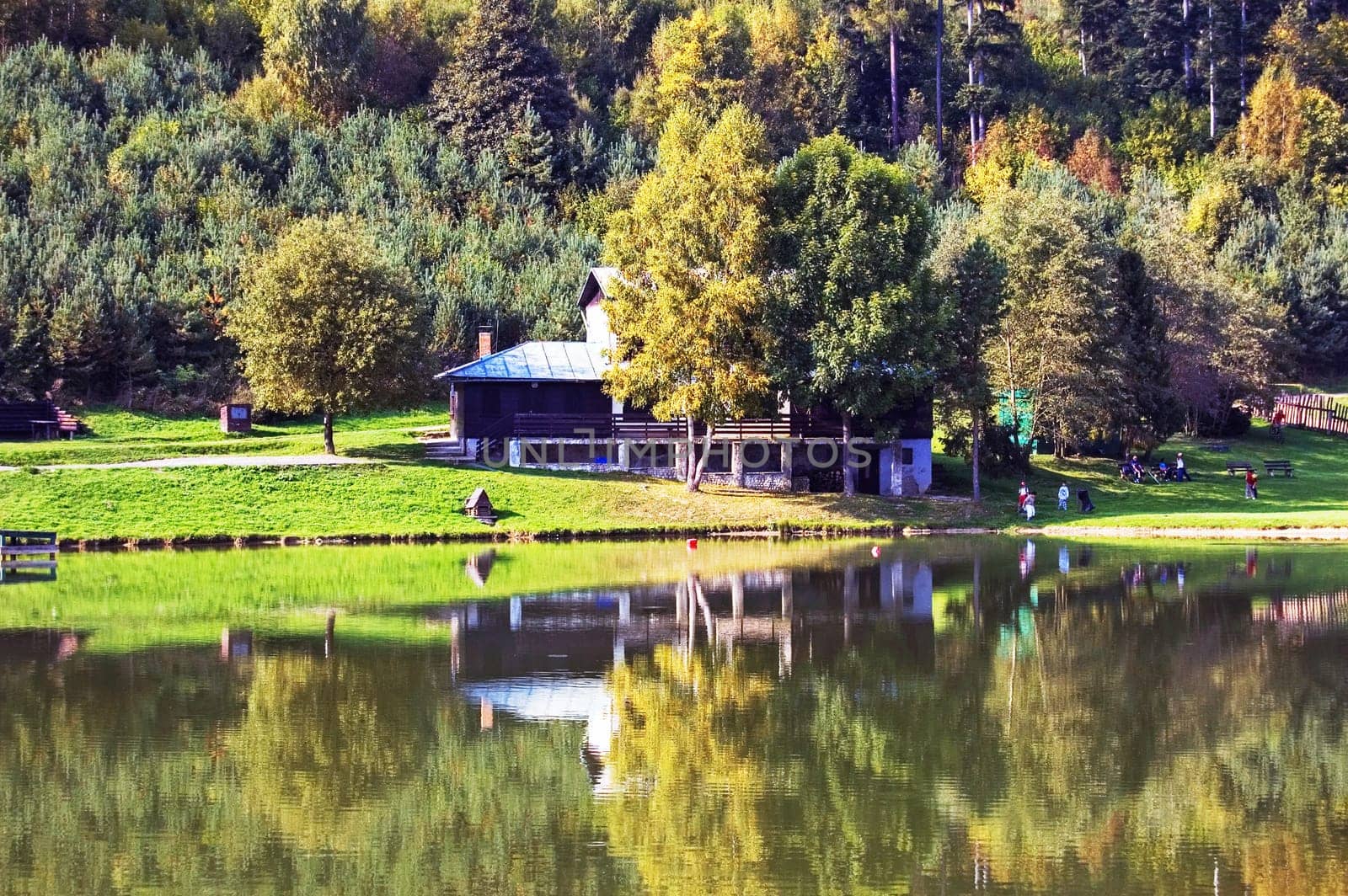 Chalet by lake in Slovakia