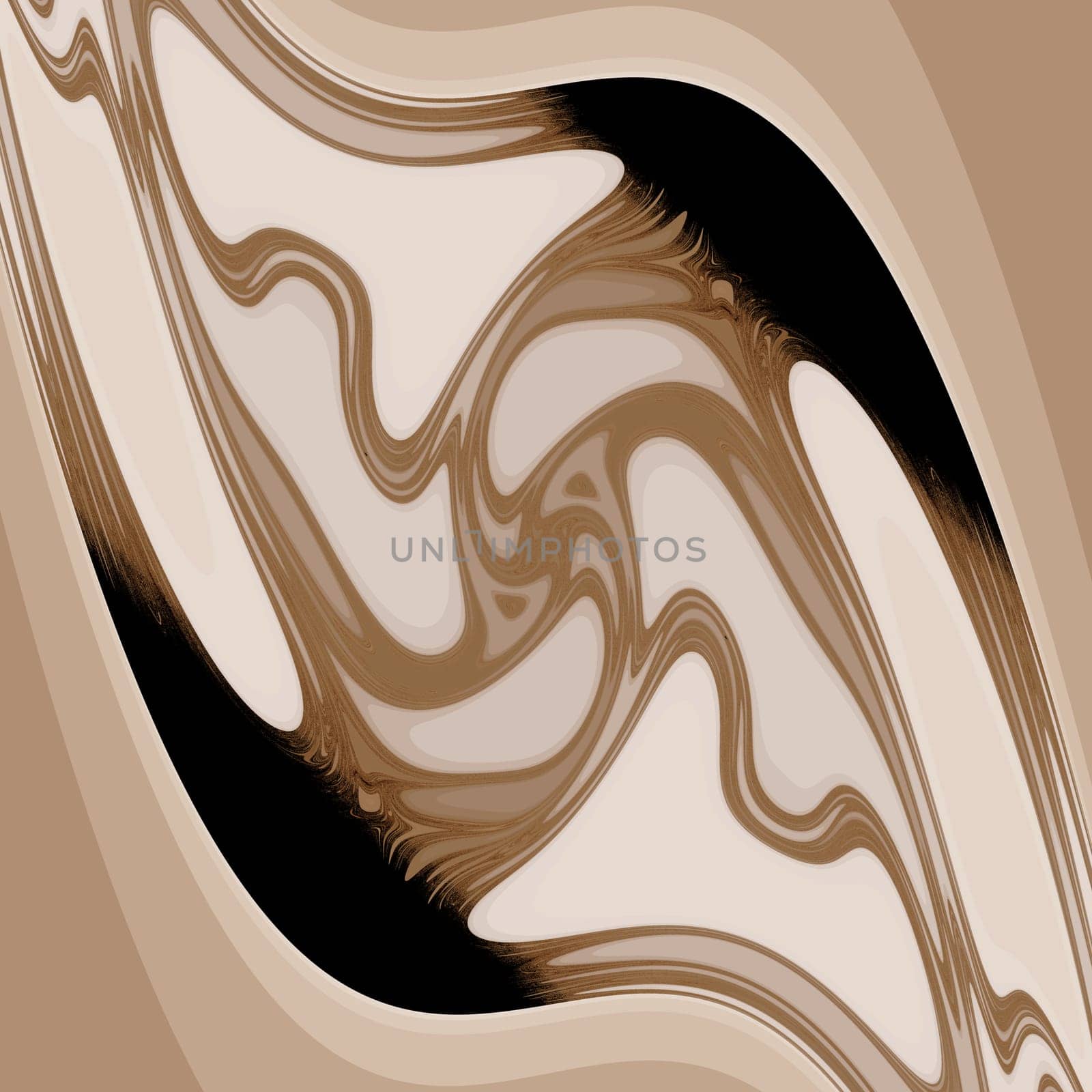 An abstract fractal design representing interweaving swirls with a deco influence.
