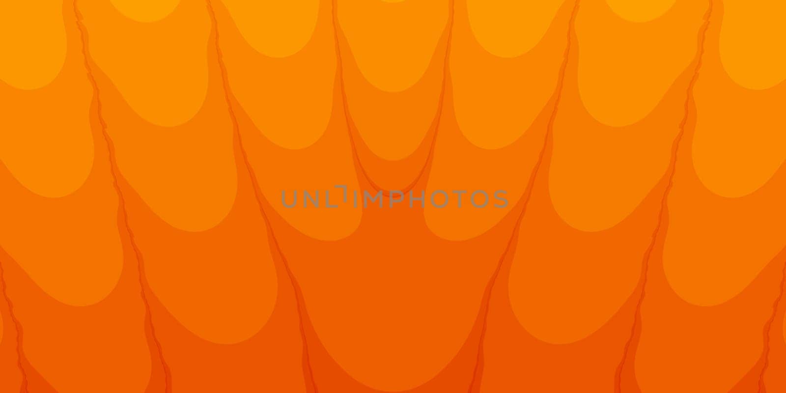 An abstract fractal design representing interweaving swirls in orange colors.