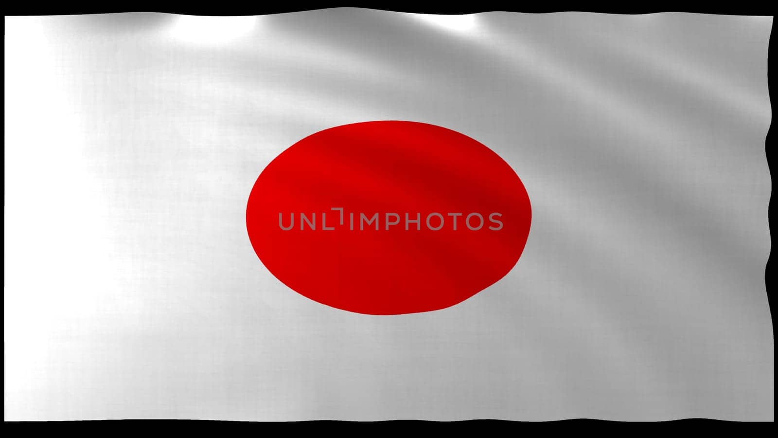 The 3d rendering of Japan flag design with nice wave