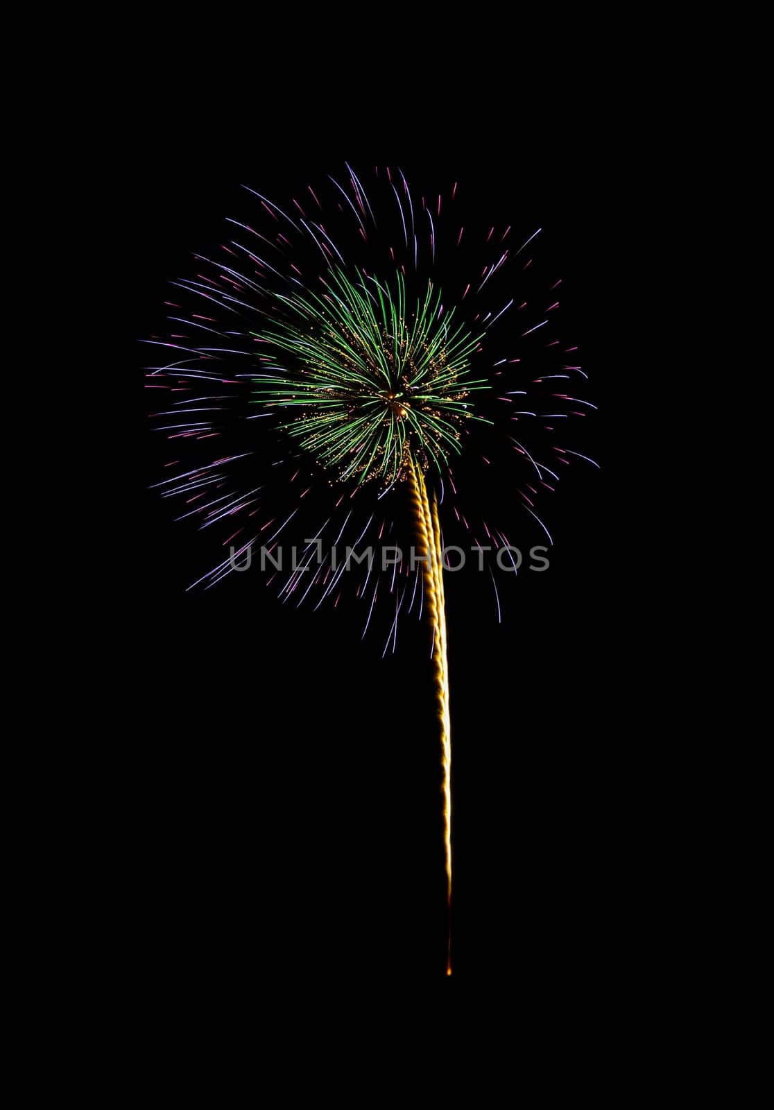 Colorful fireworks on night sky background