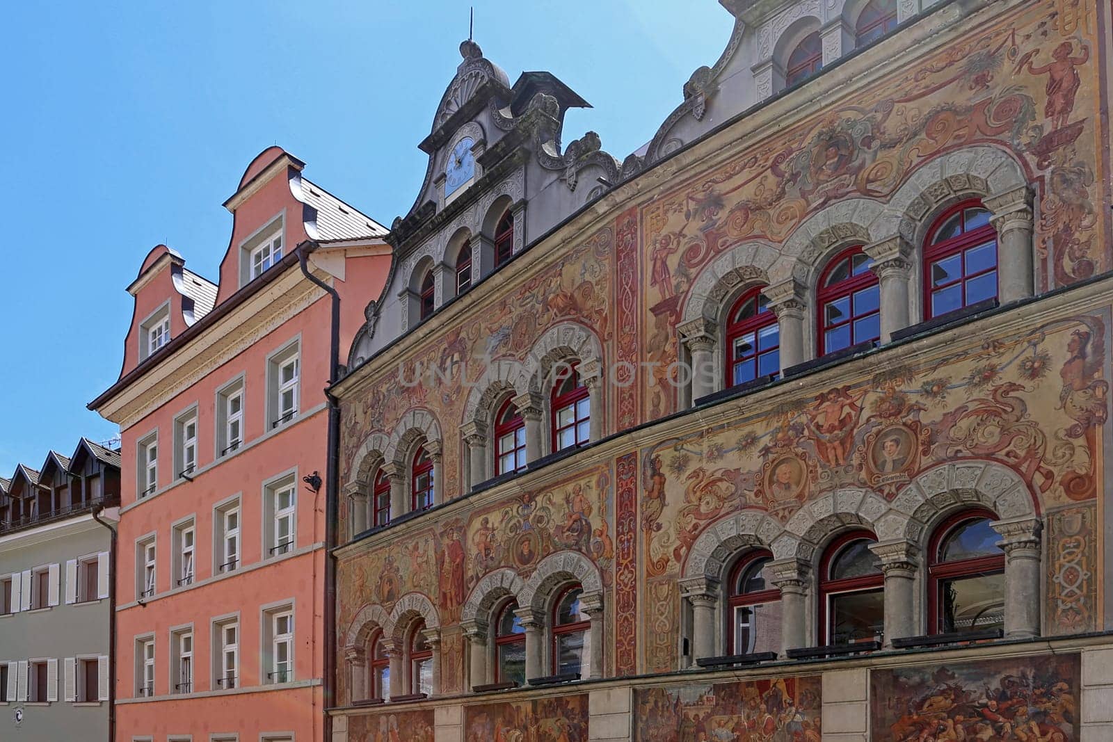 Façade of the historic town hall in Constance