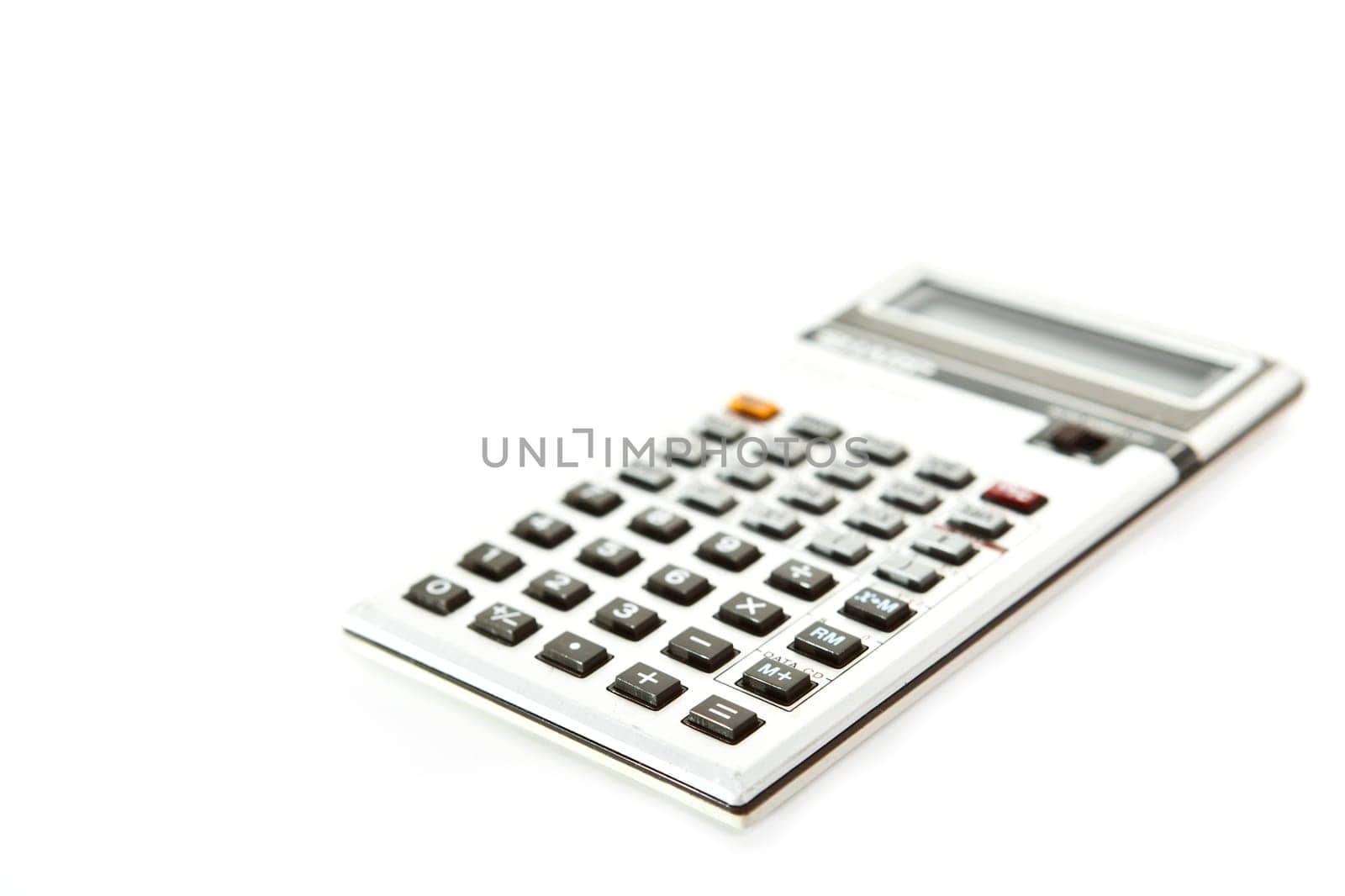 Retro scientific calculator over a white background