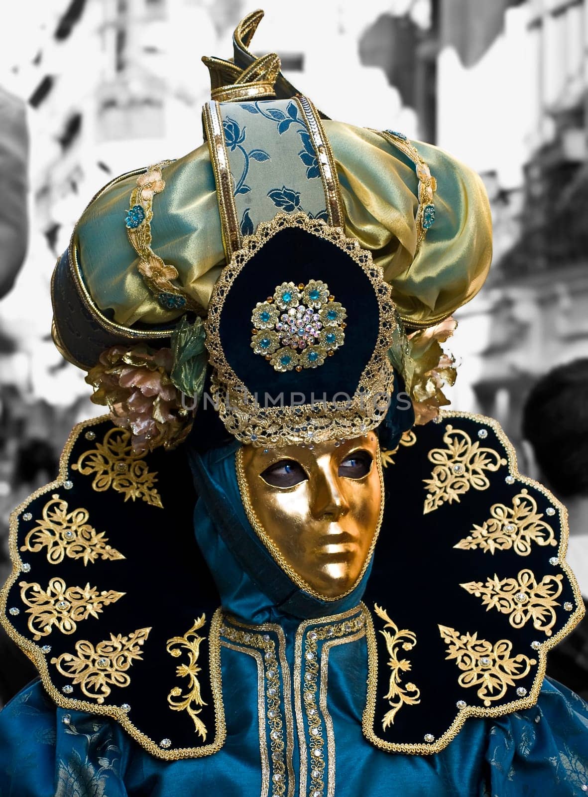 VALLETTA, MALTA - Feb 21st 2009 - People wearing beautiful Venetian style masks and costumes at the International Carnival of Malta 2009