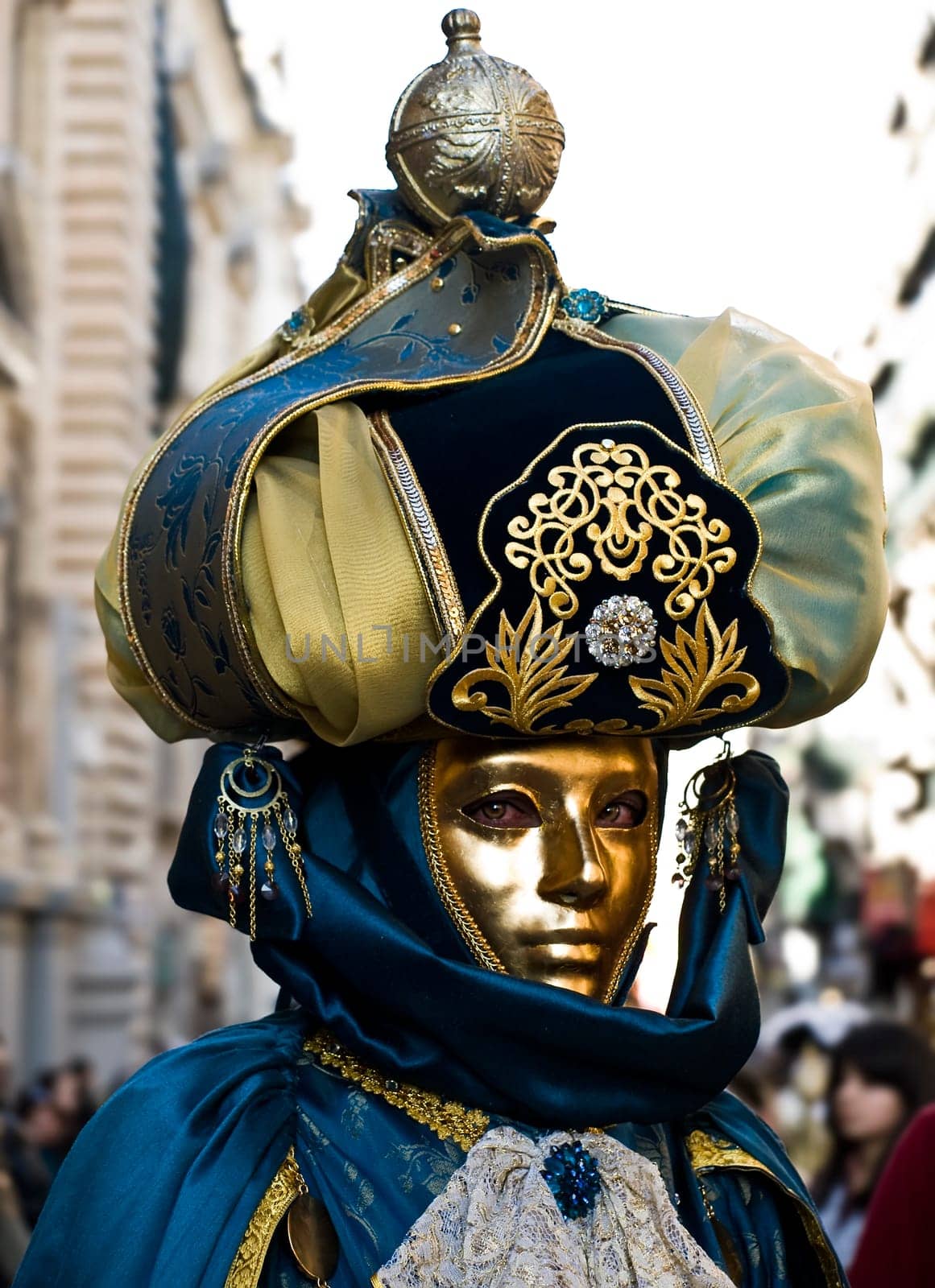 VALLETTA, MALTA - Feb 21st 2009 - People wearing beautiful Venetian style masks and costumes at the International Carnival of Malta 2009
