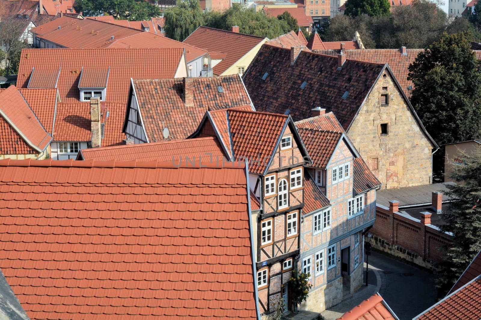 View over the roofs of Quedlinburg
