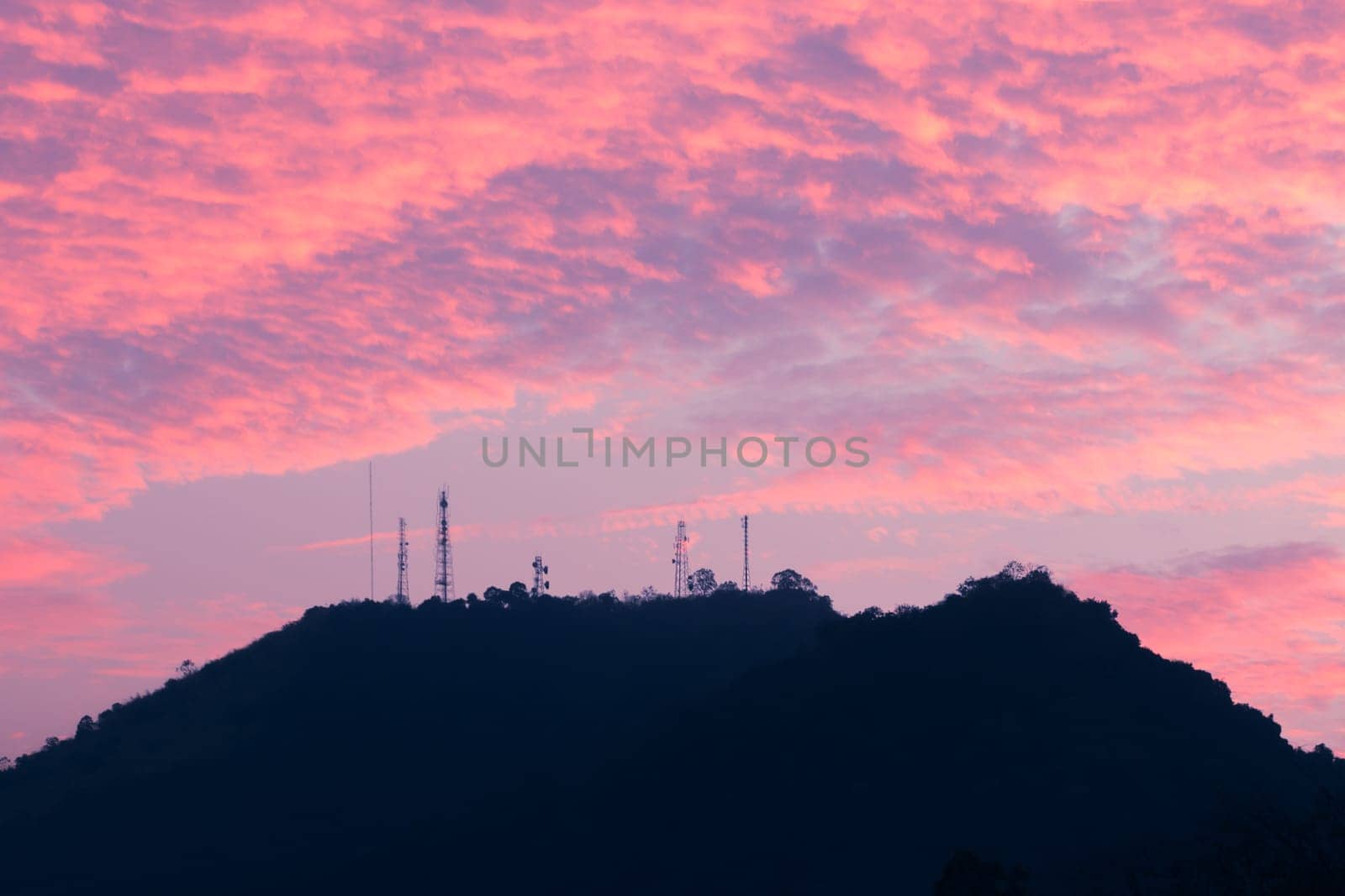 Sunset Bang Pra, Chonburi, Thailand.